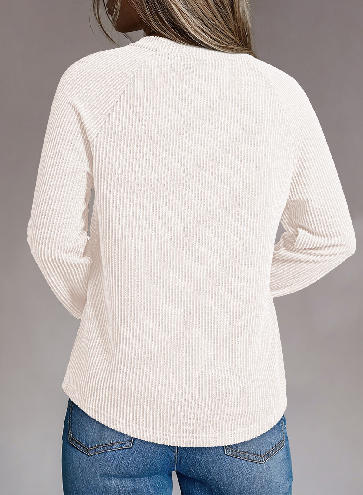Dokotoo Spring Tops for Women 2026 Long Sleeve Ribbed Knit Teacher Shirts