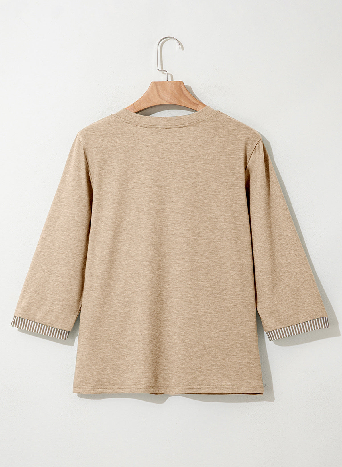 Dokotoo Womens Tops Fall 3/4 Length Sleeve Fashion Solid T-Shirts