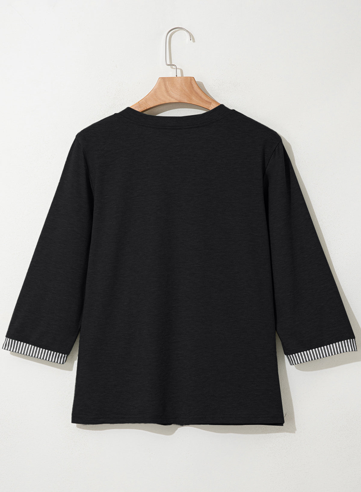 Dokotoo Womens Tops Fall 3/4 Length Sleeve Fashion Solid T-Shirts
