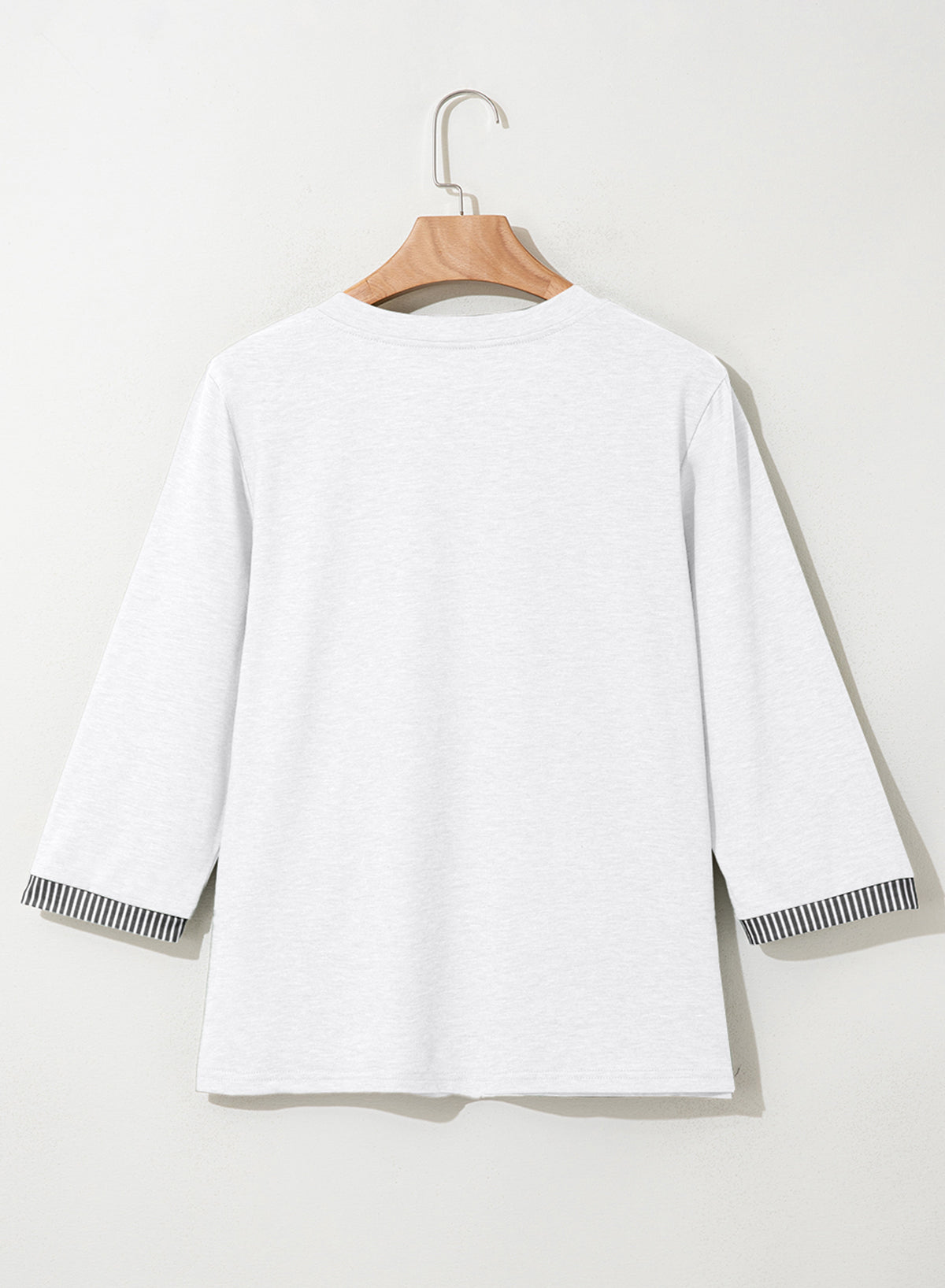 Dokotoo Womens Tops Fall 3/4 Length Sleeve Fashion Solid T-Shirts