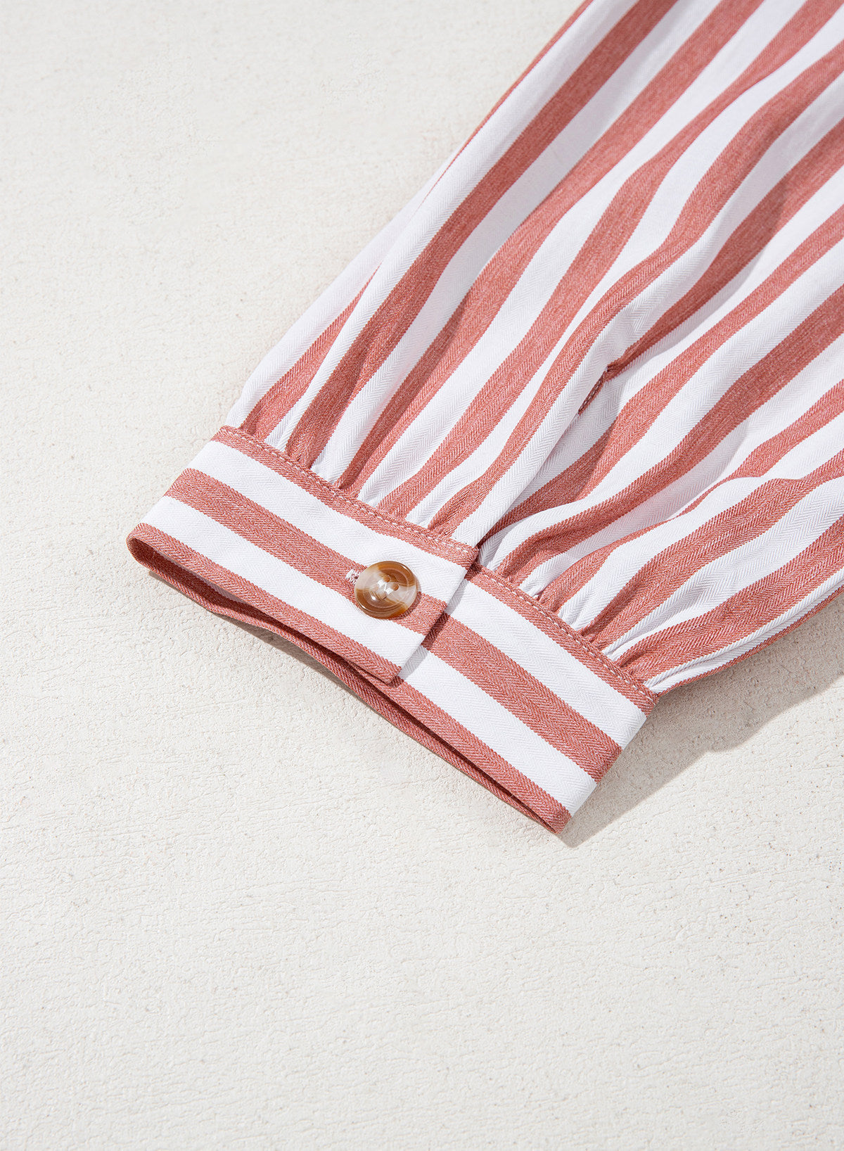 Womens Cropped Striped Button Down Shirts Ruffle 3/4 Length Sleeve Summer Tops Dressy Casual Blouses