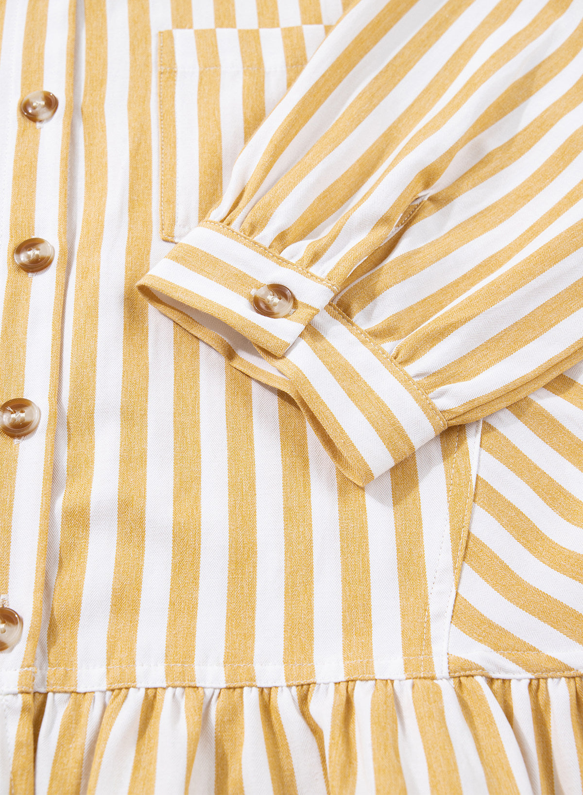 Womens Cropped Striped Button Down Shirts Ruffle 3/4 Length Sleeve Summer Tops Dressy Casual Blouses