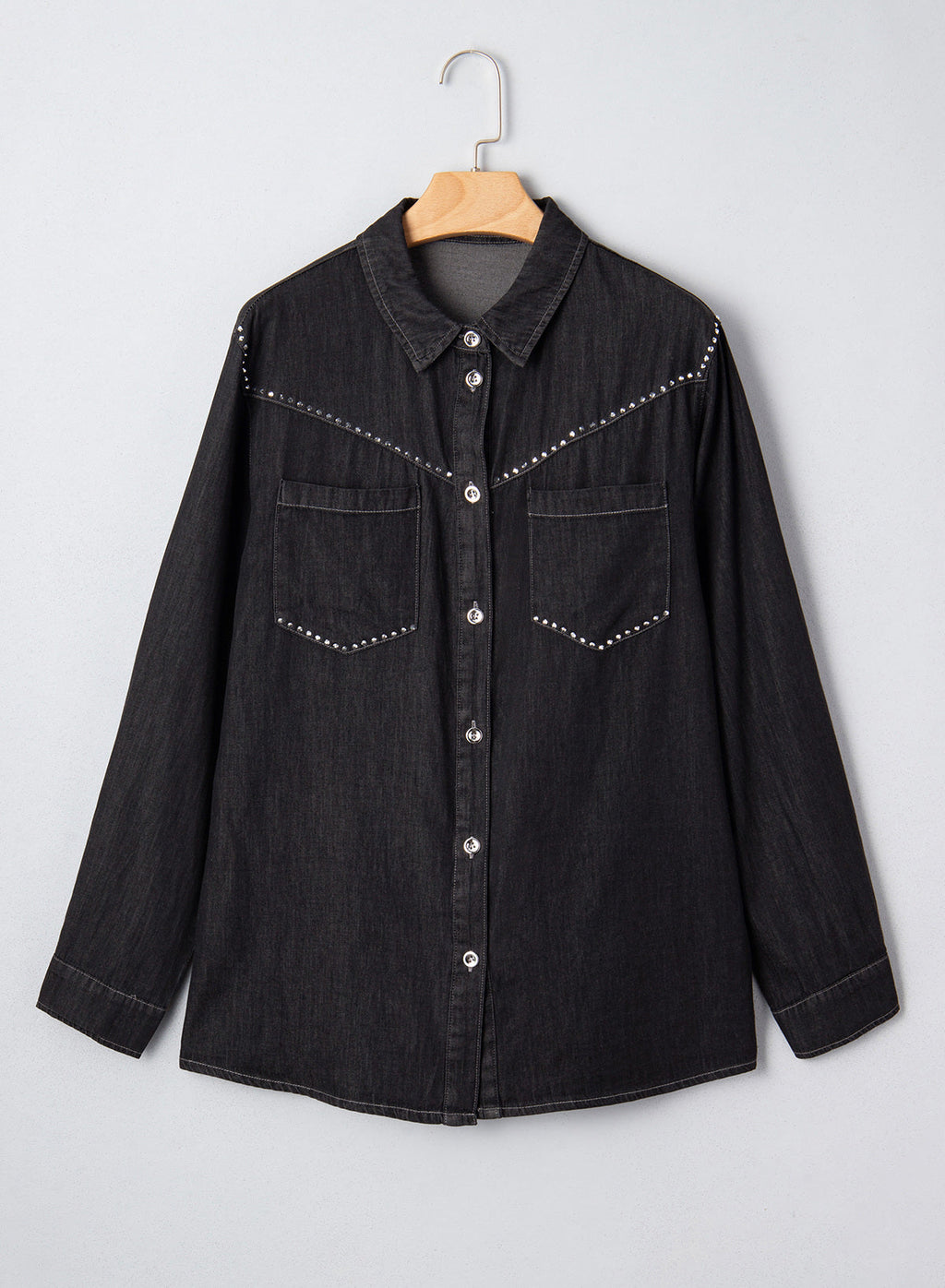 Denim jacket with diamonds