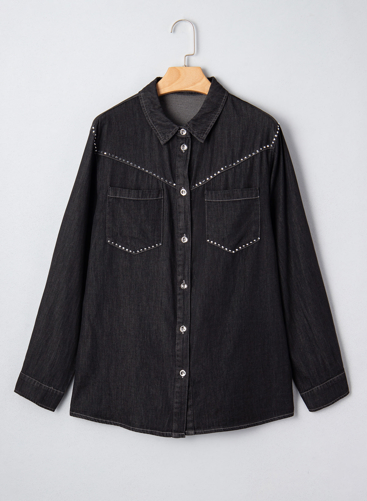 Denim jacket with diamonds