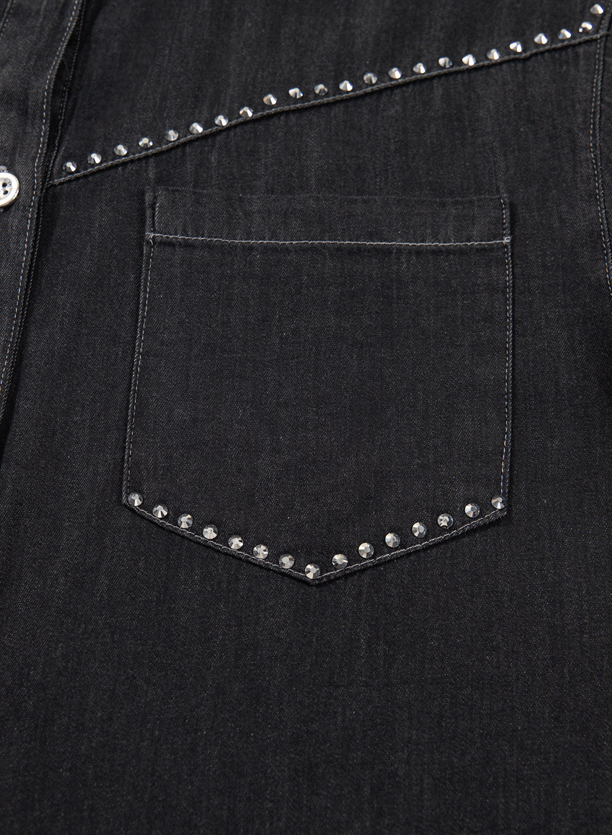 Denim jacket with diamonds