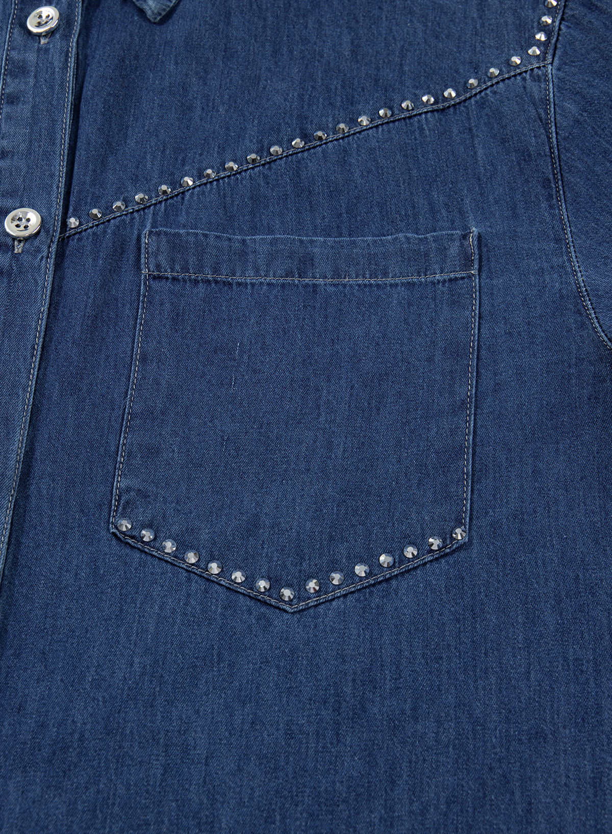 Denim jacket with diamonds