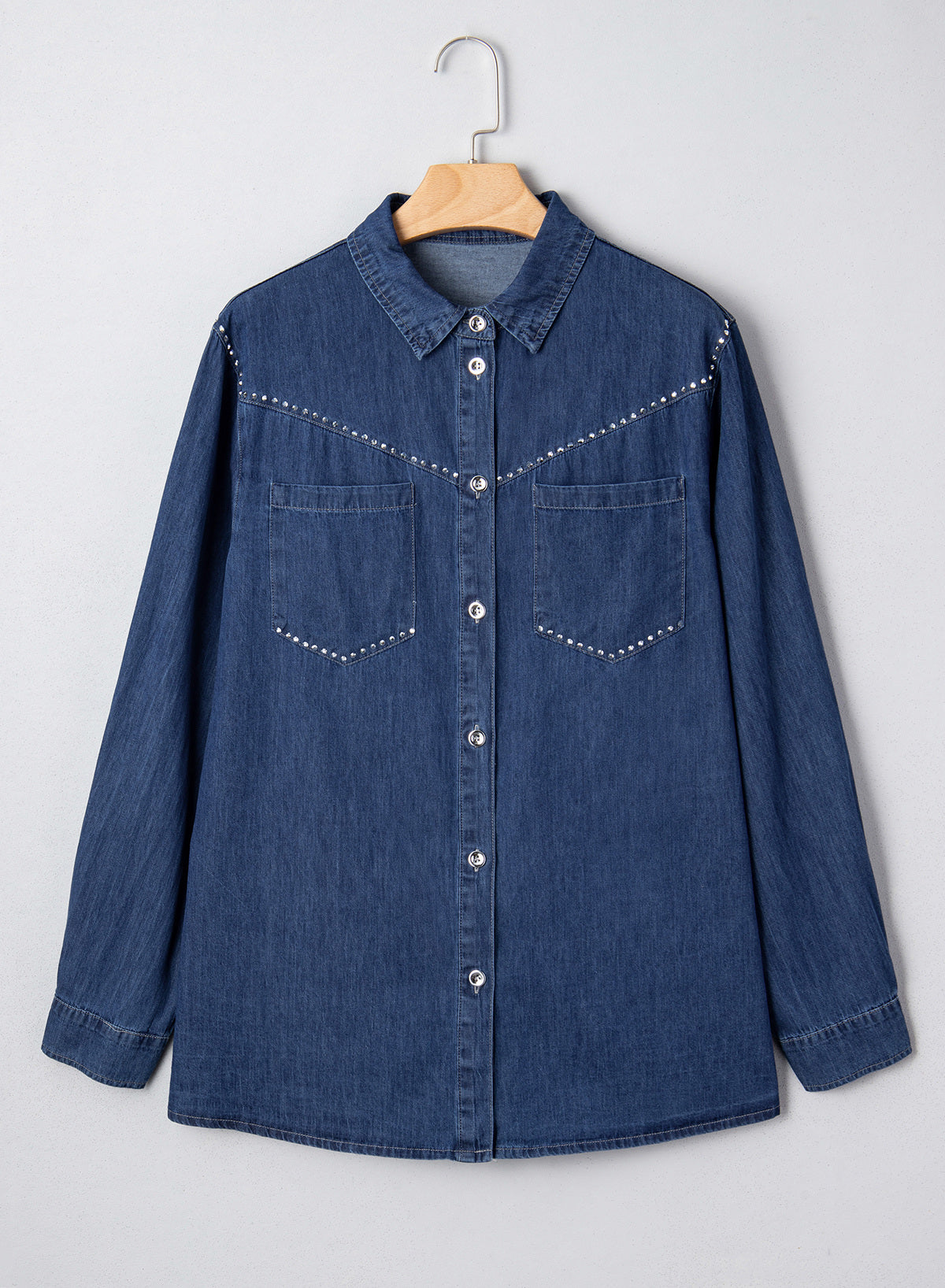 Denim jacket with diamonds