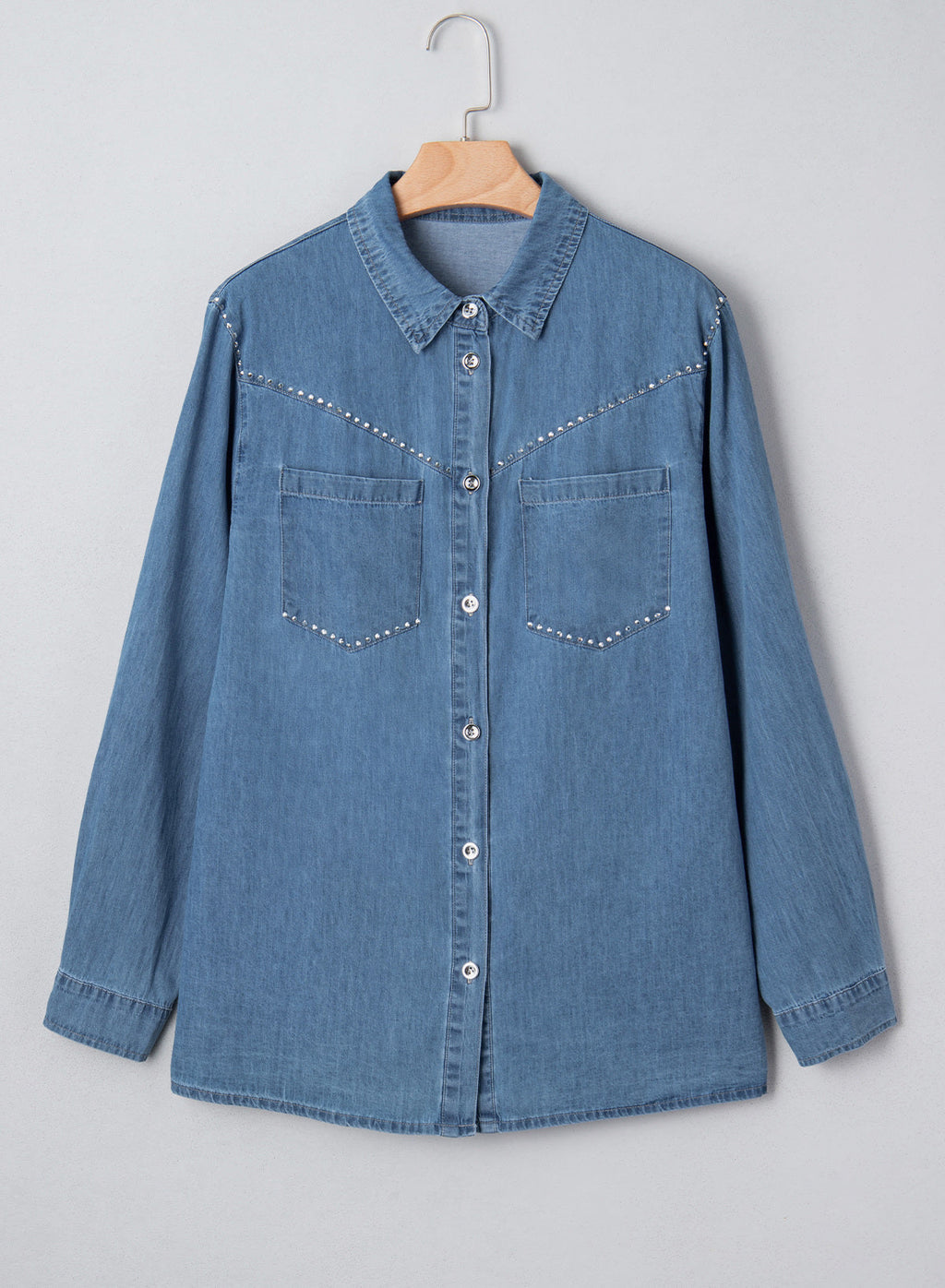 Denim jacket with diamonds
