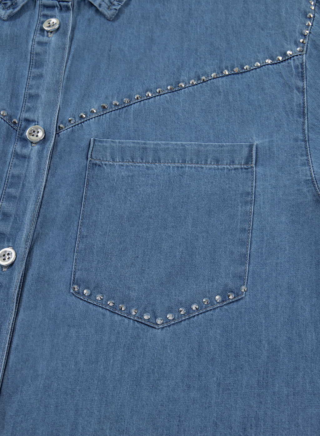 Denim jacket with diamonds