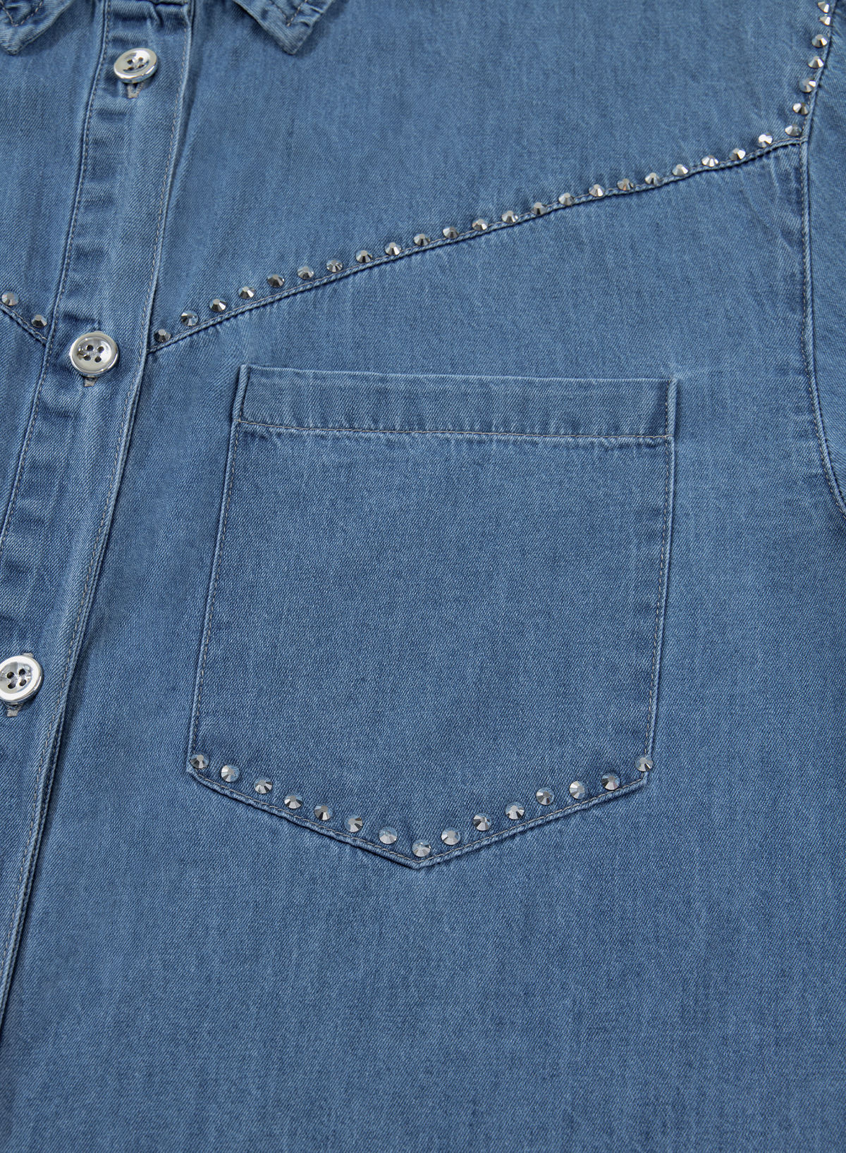 Denim jacket with diamonds