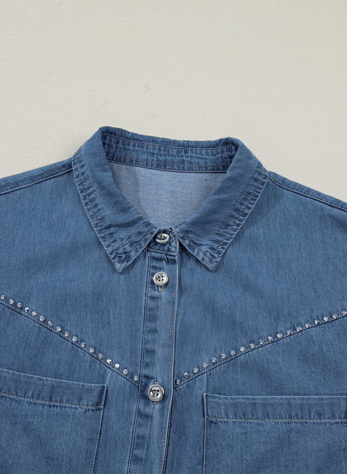 Denim jacket with diamonds