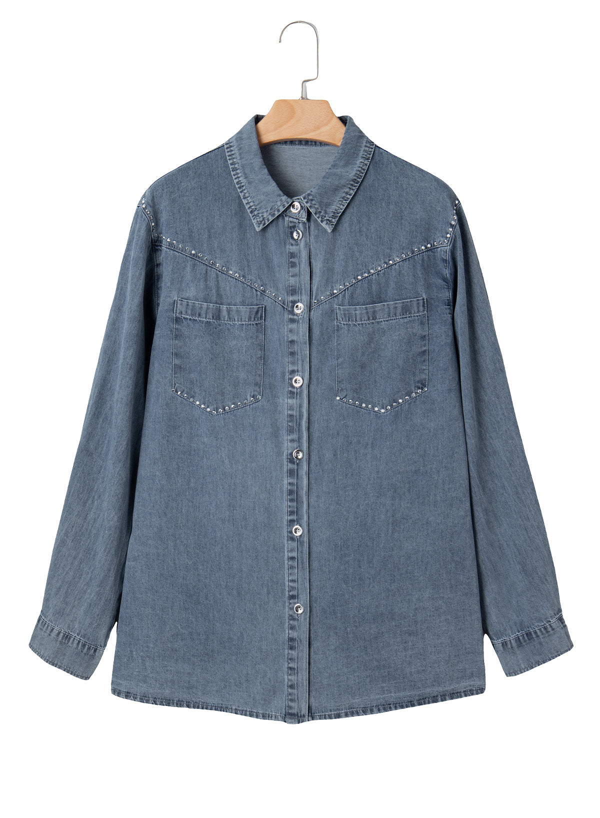 Denim jacket with diamonds