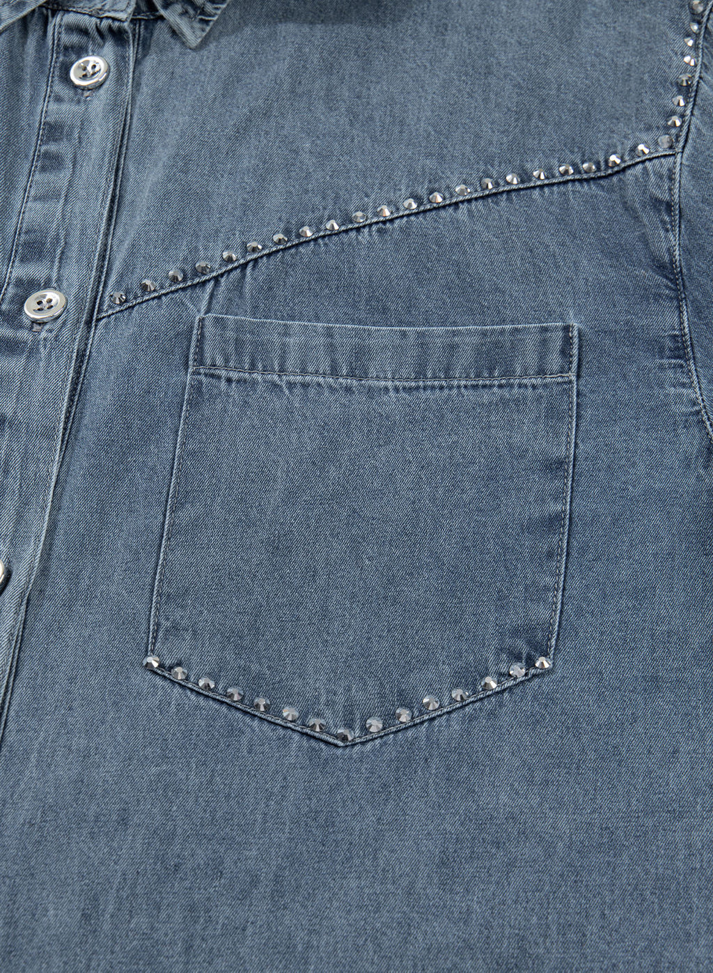 Denim jacket with diamonds