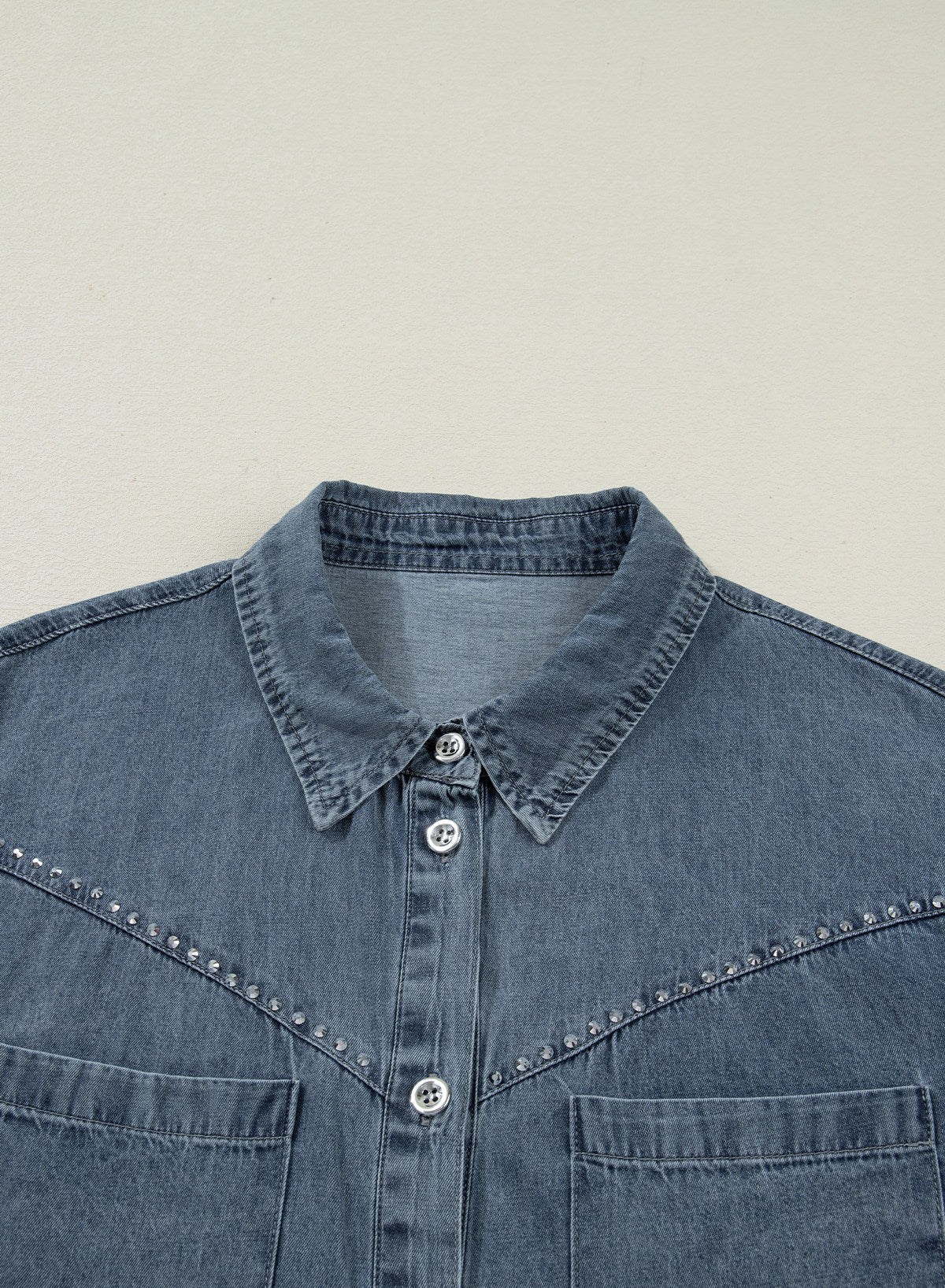Denim jacket with diamonds