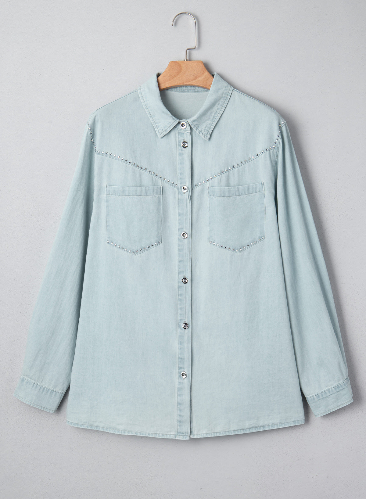 Denim jacket with diamonds