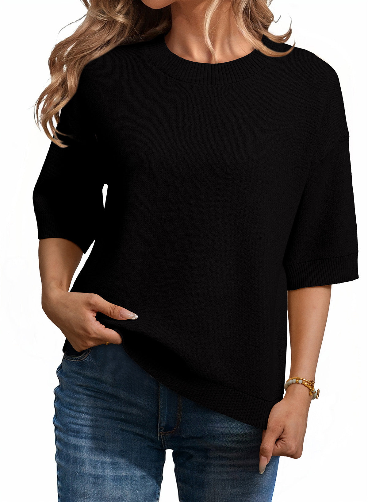 The Goldie Crew-Neck Cashmere Sweater