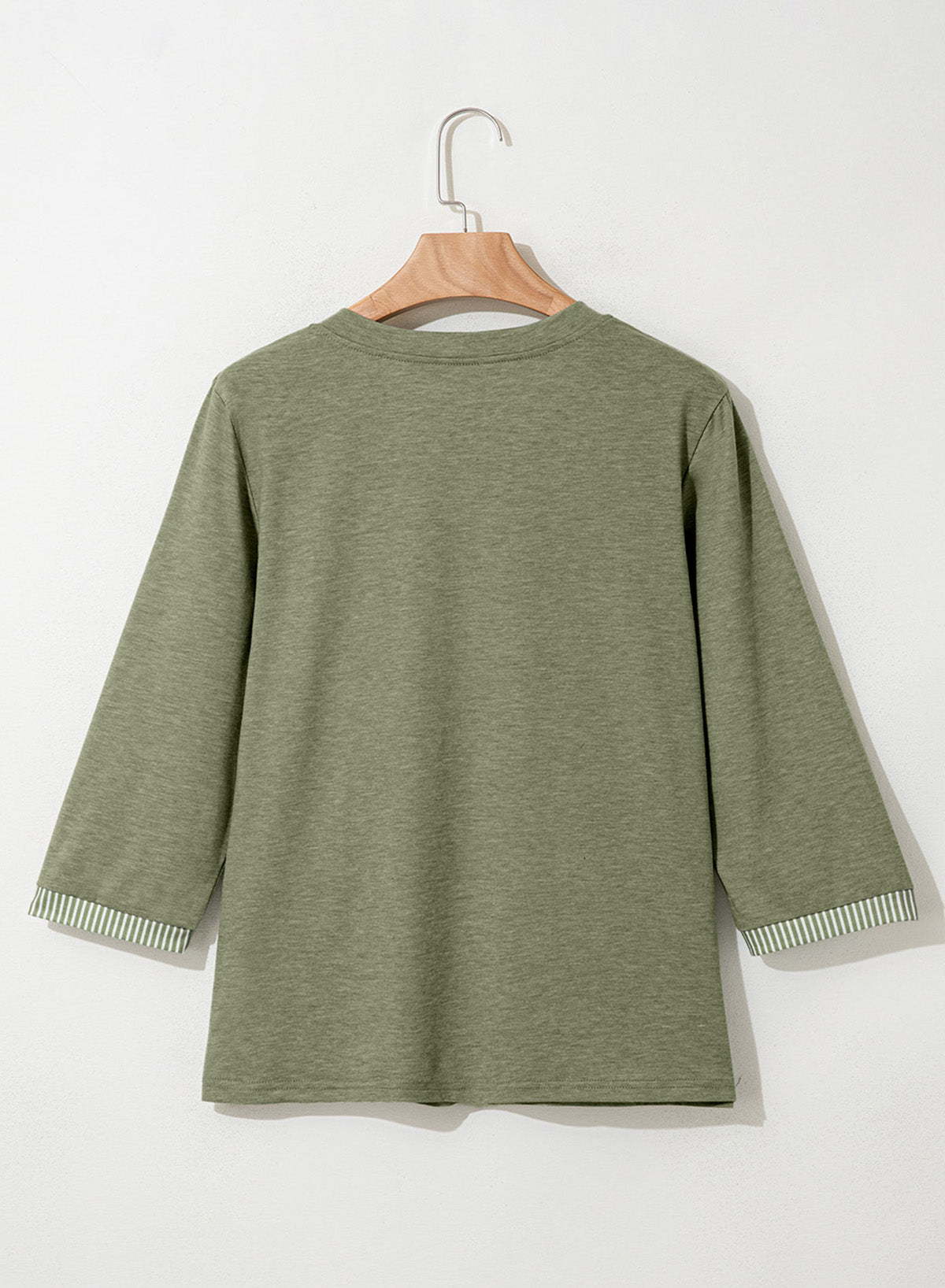 Dokotoo Womens Tops Fall 3/4 Length Sleeve Fashion Solid T-Shirts