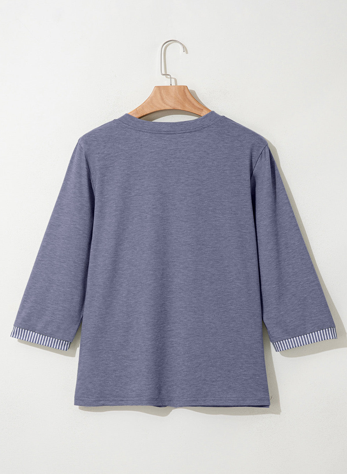 Dokotoo Womens Tops Fall 3/4 Length Sleeve Fashion Solid T-Shirts