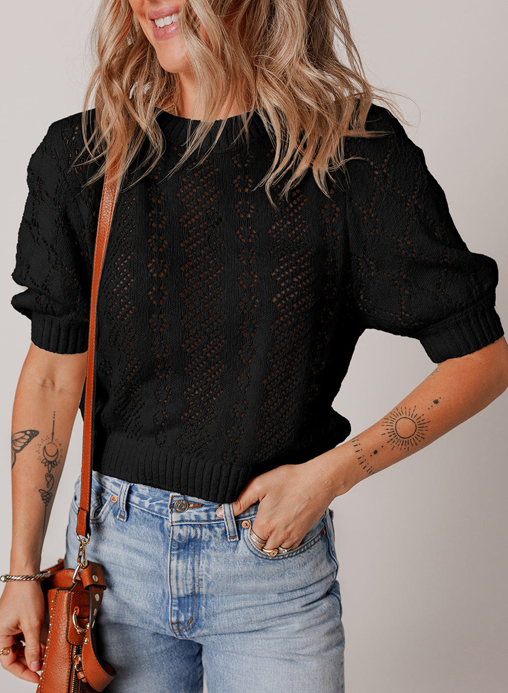 Hollow sweater T-shirt