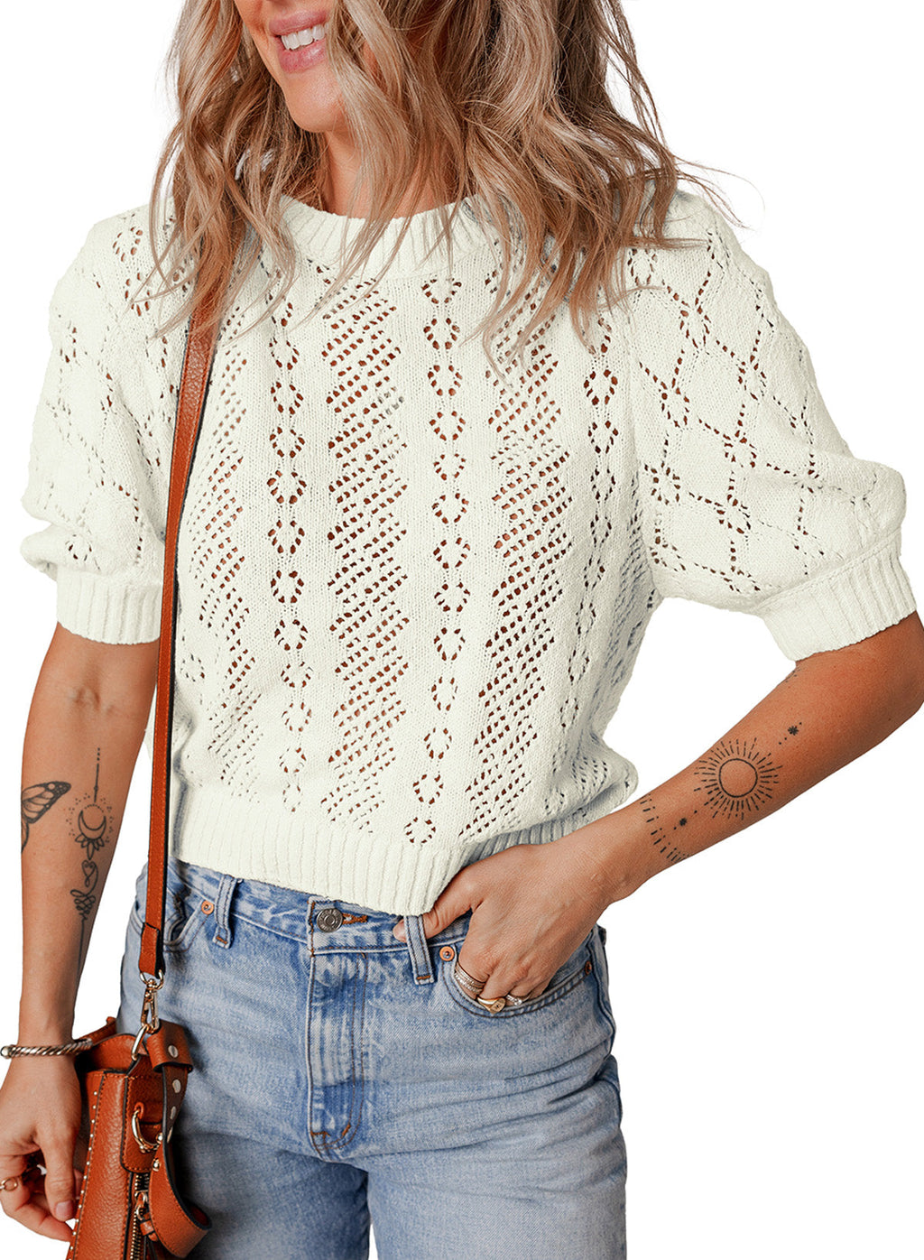 Hollow sweater T-shirt