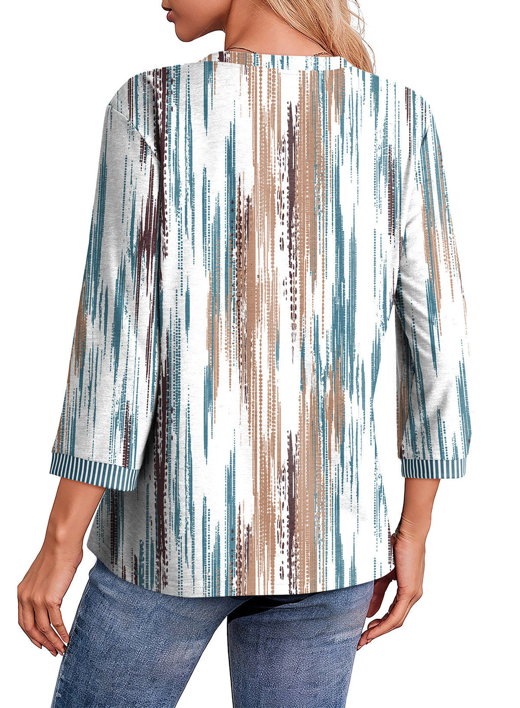 Dokotoo Womens Tops Fall 3/4 Length Sleeve Fashion T-Shirts