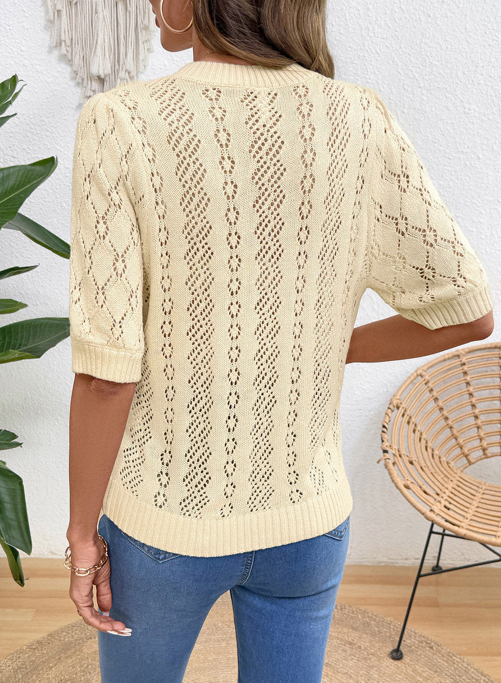 Hollow sweater T-shirt