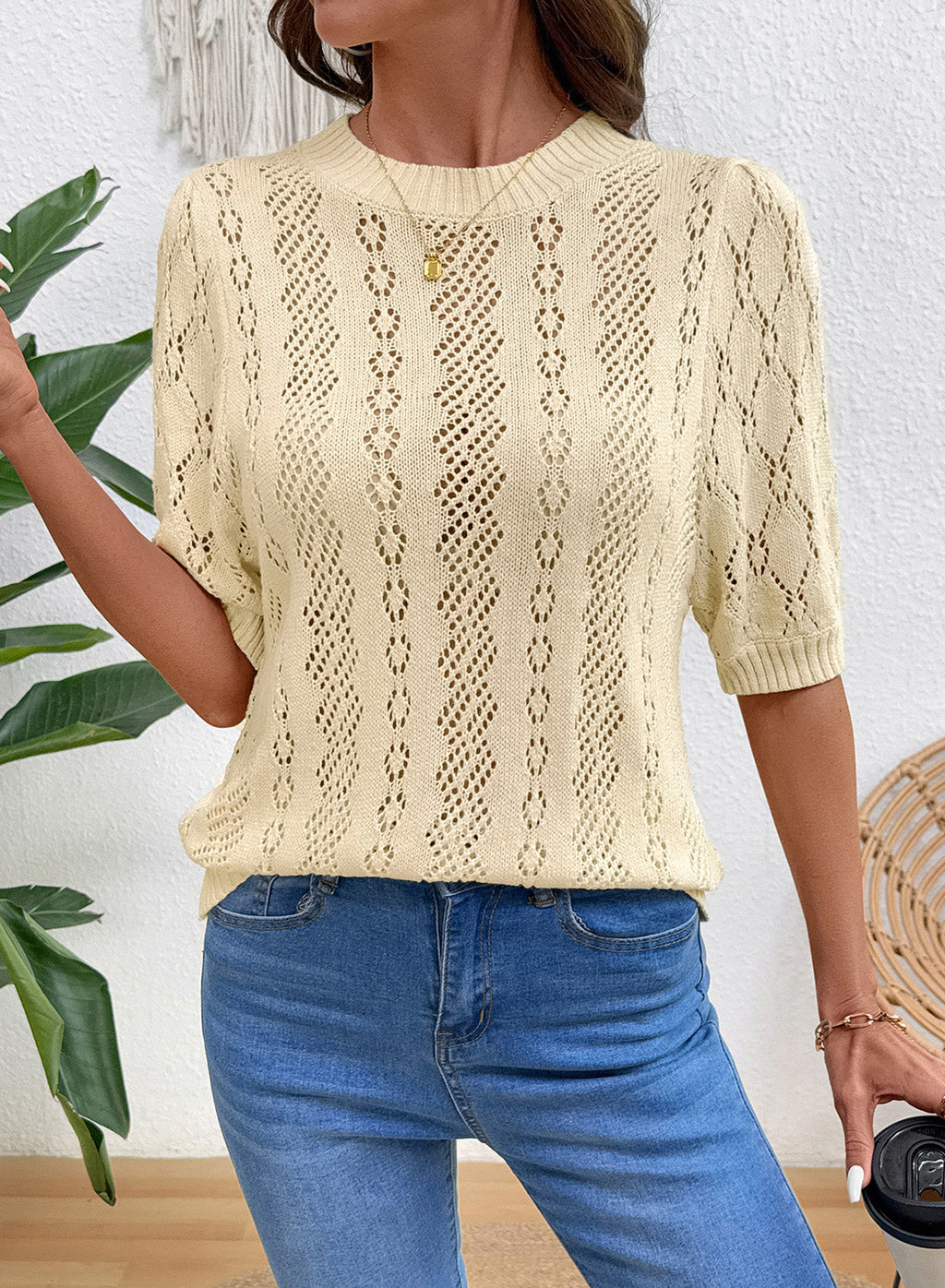 Hollow sweater T-shirt