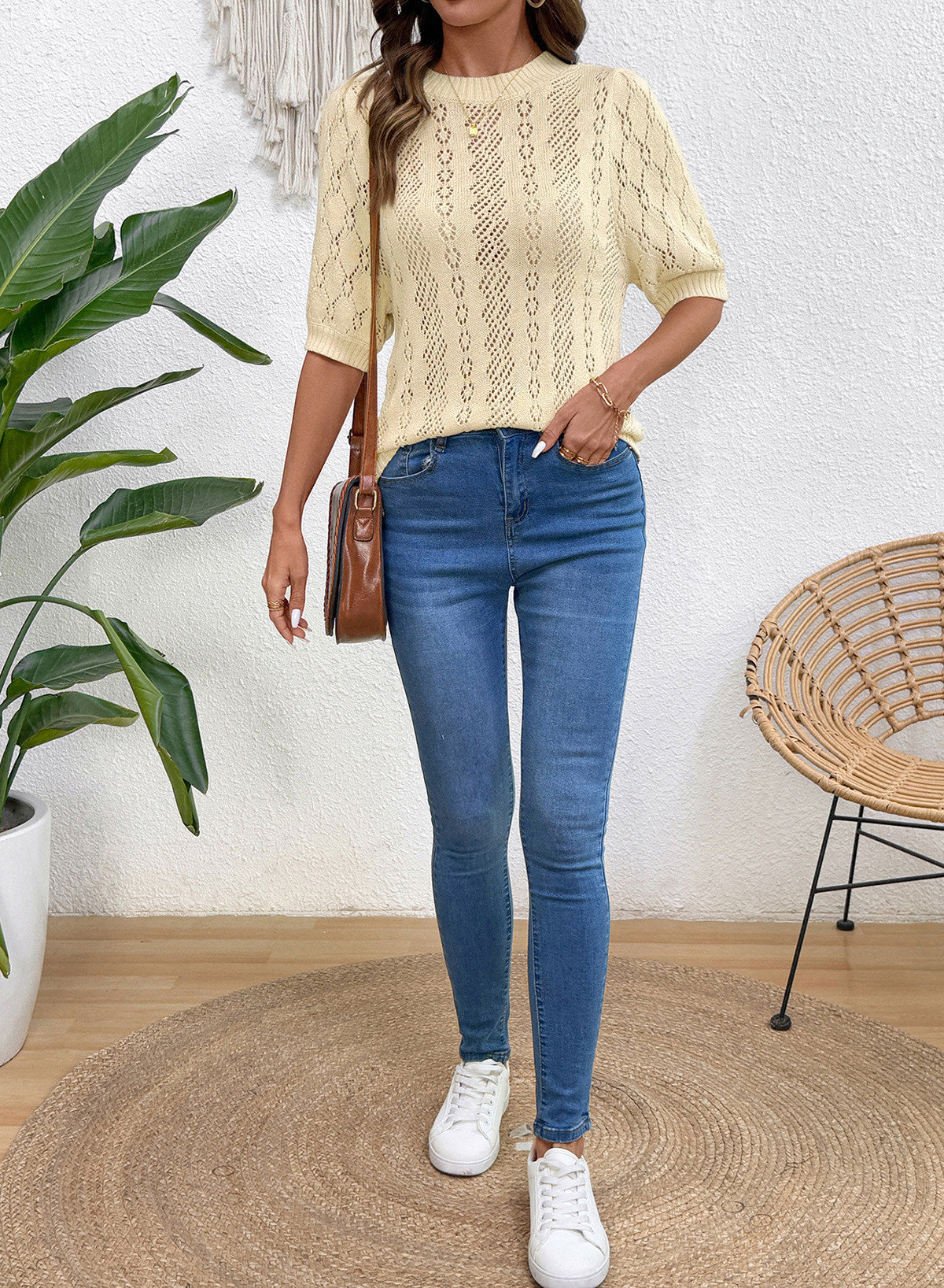 Hollow sweater T-shirt