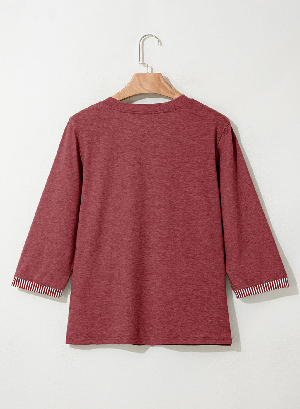 Dokotoo Womens Tops Fall 3/4 Length Sleeve Fashion Solid T-Shirts