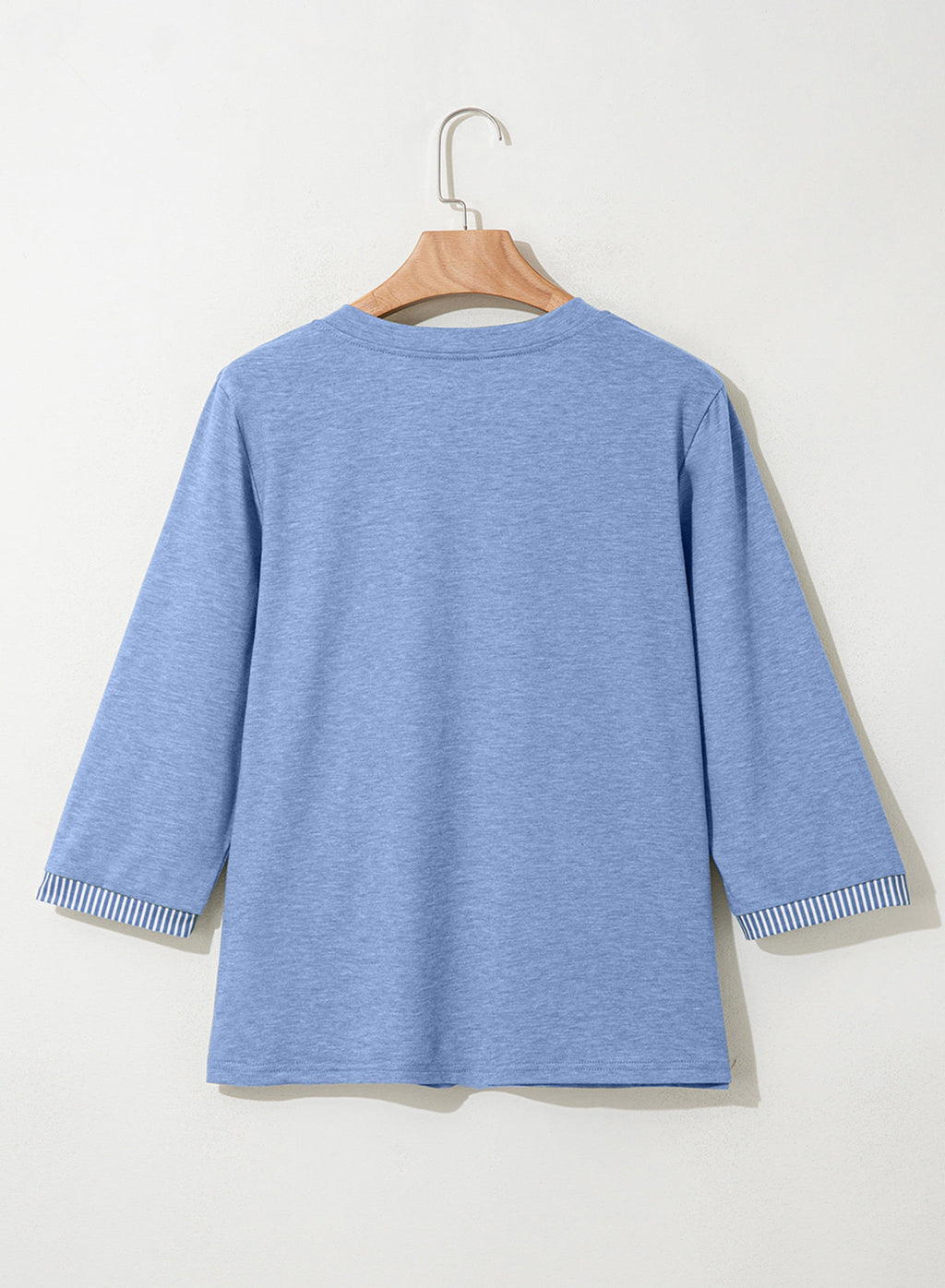 Dokotoo Womens Tops Fall 3/4 Length Sleeve Fashion Solid T-Shirts