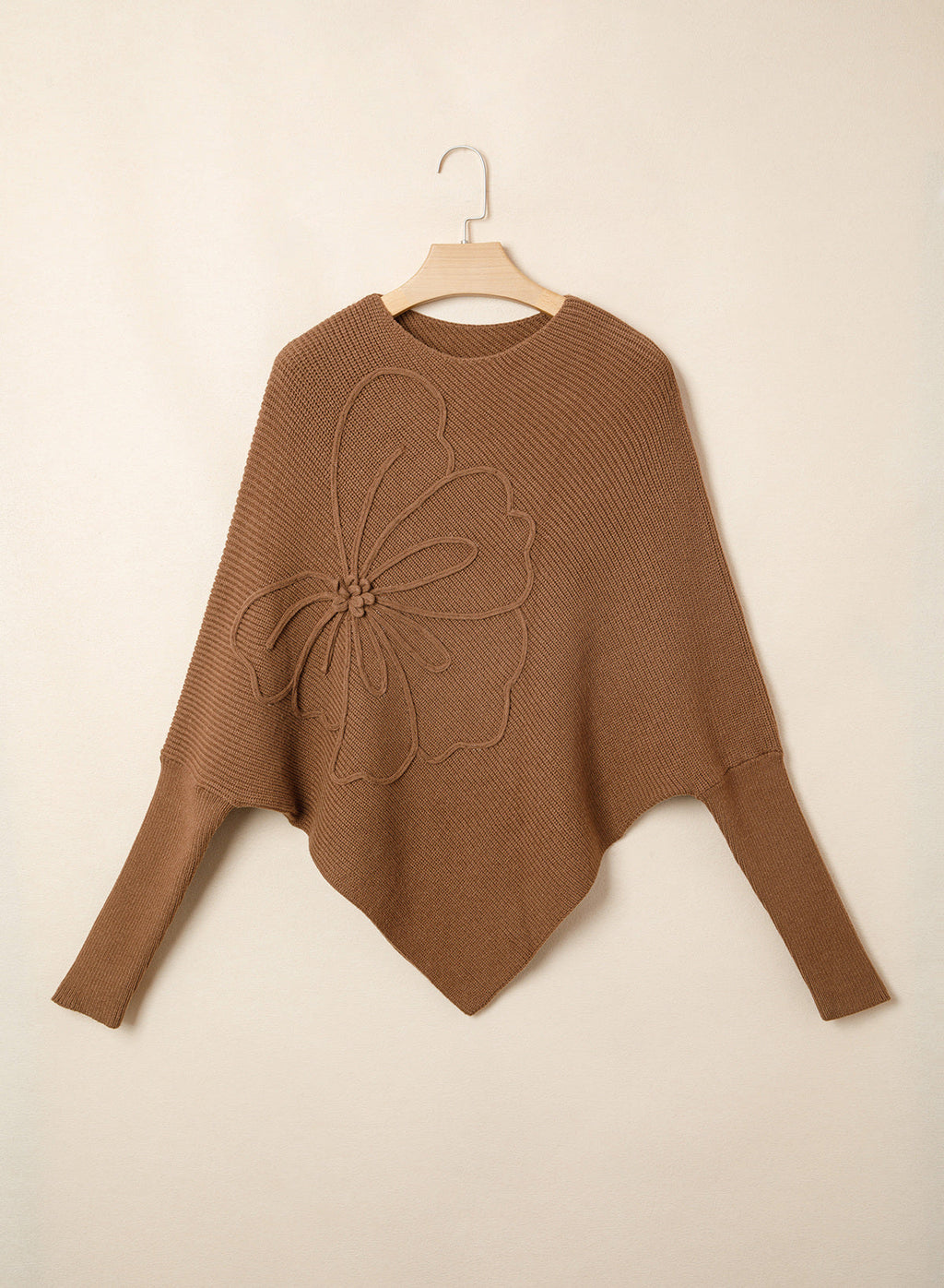 Women's Fall Sweaters Asymmetrical Poncho Knit Pullover Tops