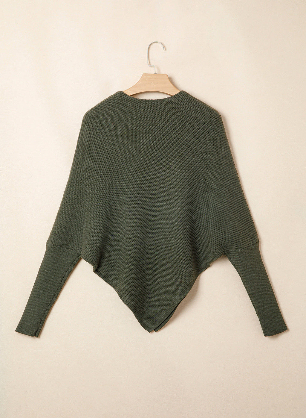 Women's Fall Sweaters Asymmetrical Poncho Knit Pullover Tops