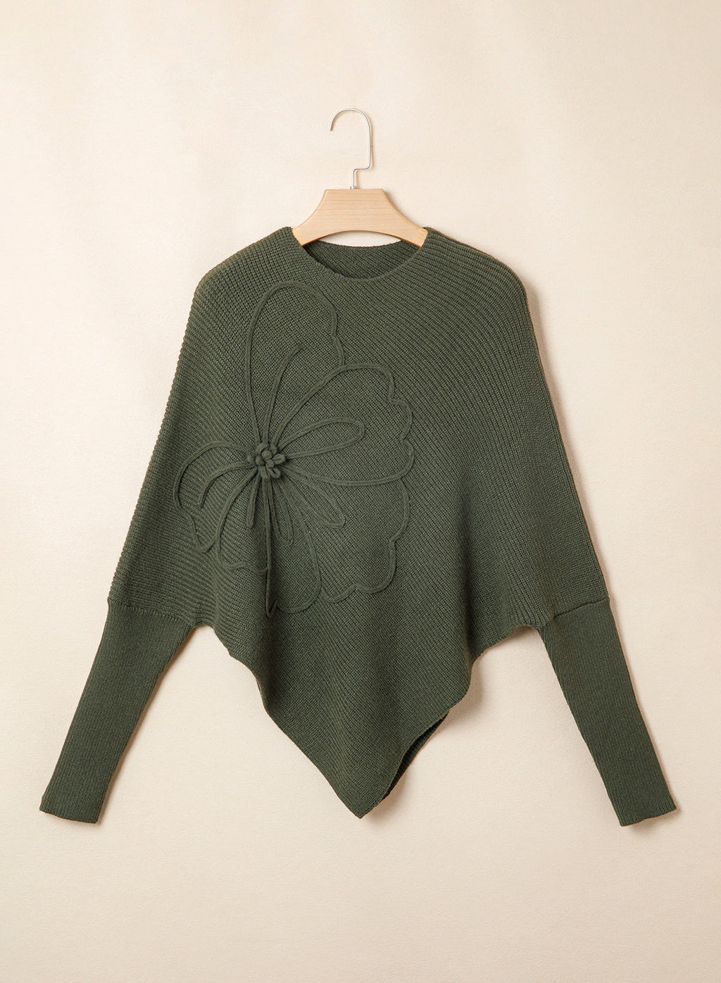 Women's Fall Sweaters Asymmetrical Poncho Knit Pullover Tops