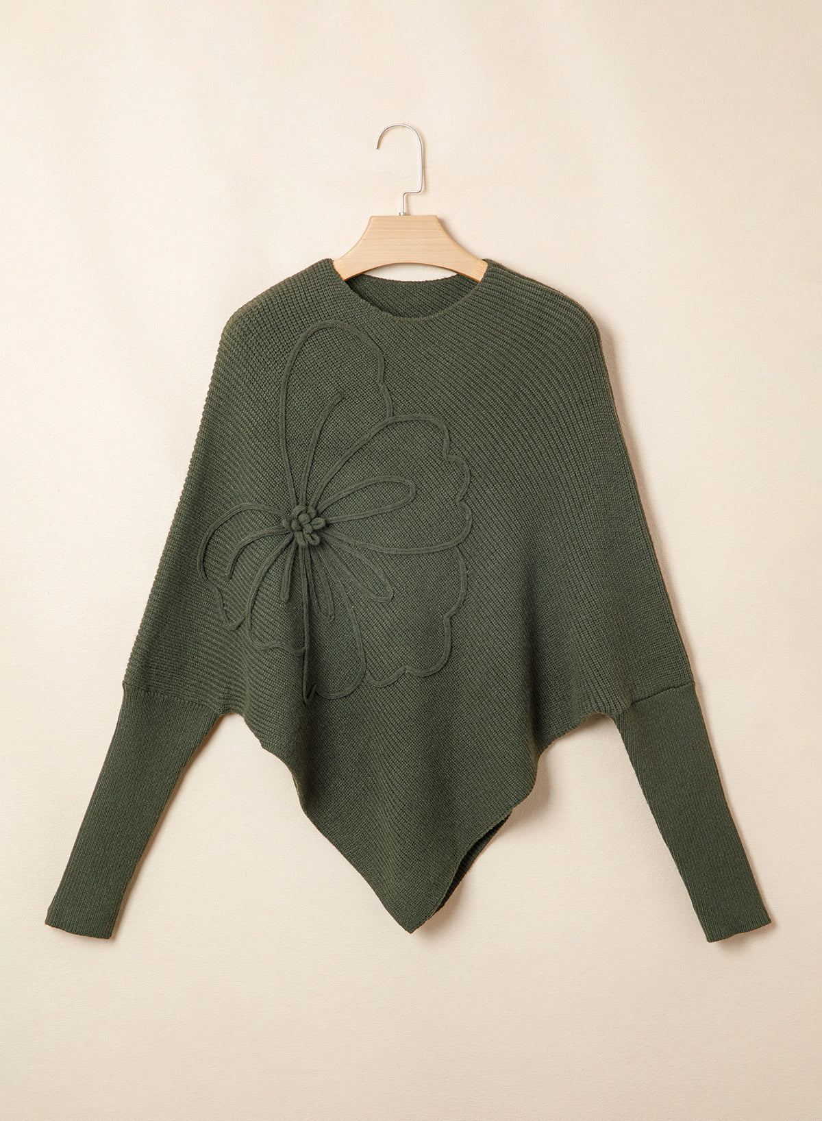 Women's Fall Sweaters Asymmetrical Poncho Knit Pullover Tops