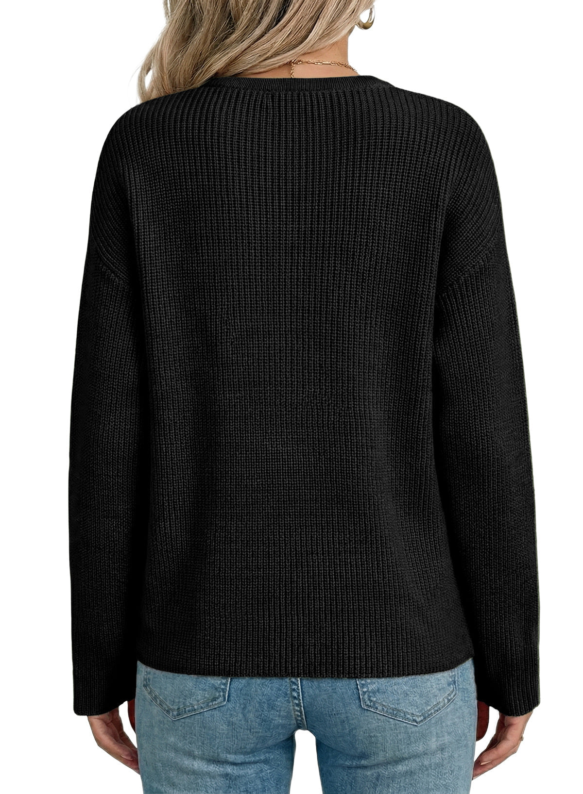 Button-down pullover sweater