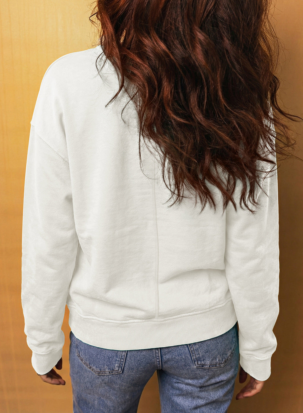 Womens Sweatshirt Long Sleeve Crew Neck Pullover Tops Floral Clothes