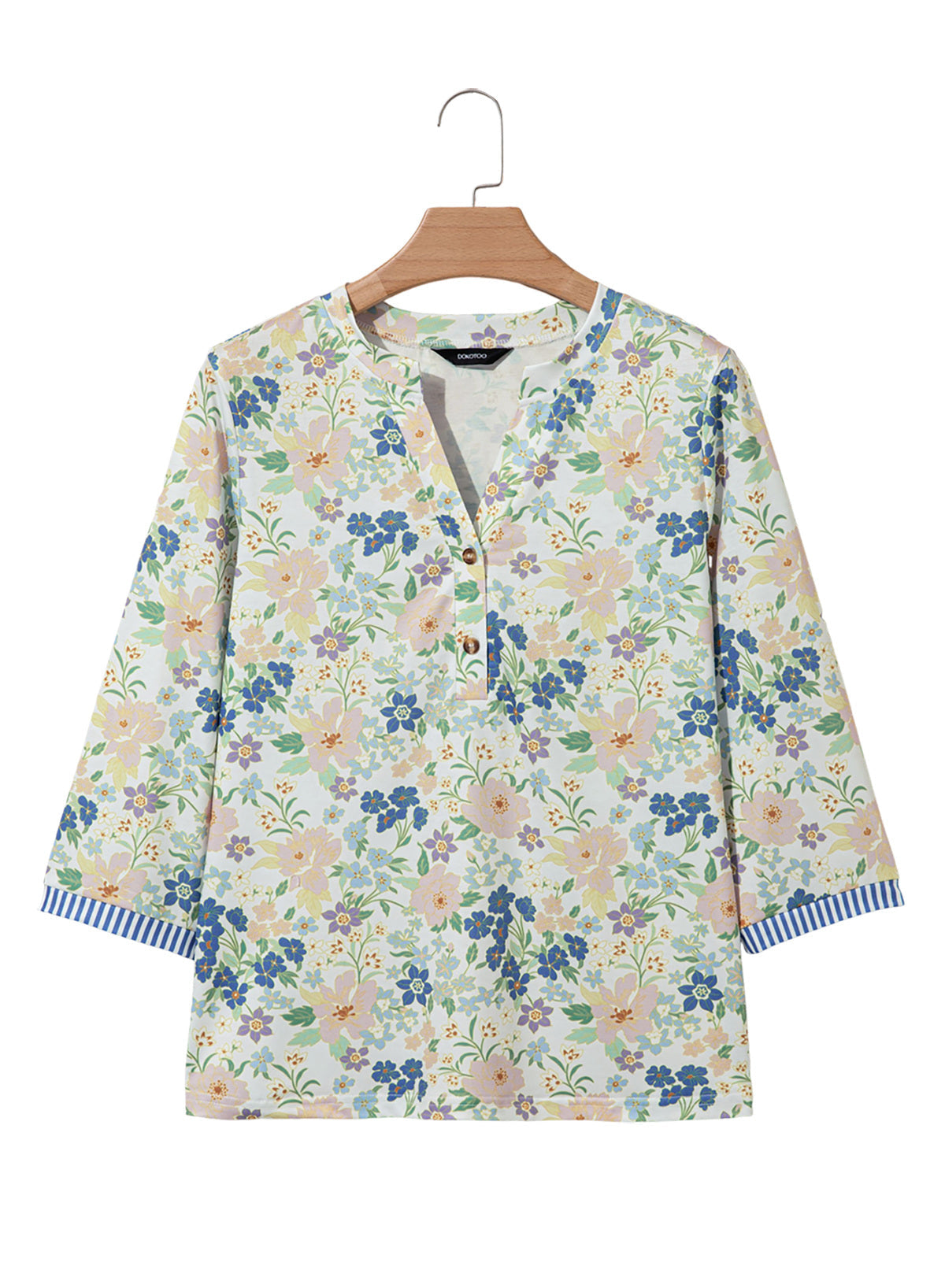 Dokotoo Womens Tops Fall 3/4 Length Sleeve Fashion T-Shirts