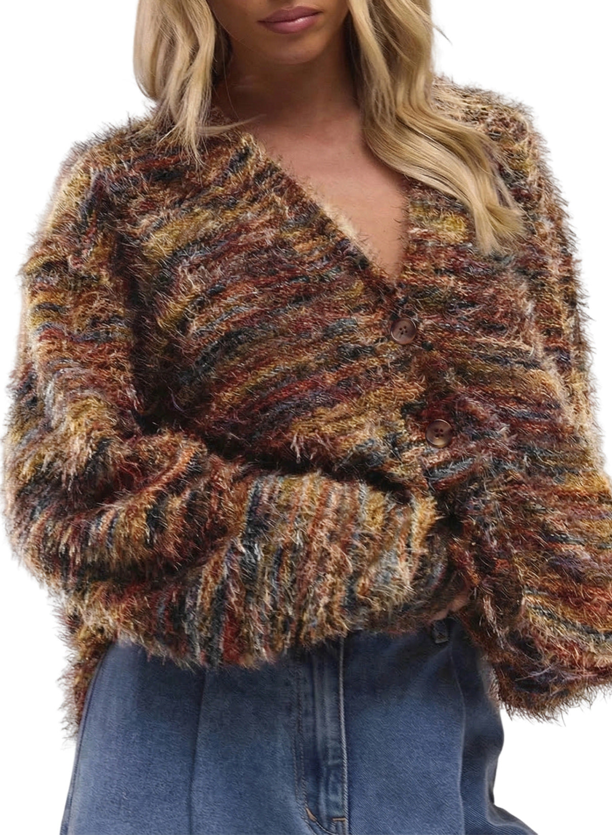 Oversized Textured Cardigan Spring Casual Y2k 90's Stripe Knit Airport Holiday Cardigan Fall Winter Evening Party Elegant Sweater Spring