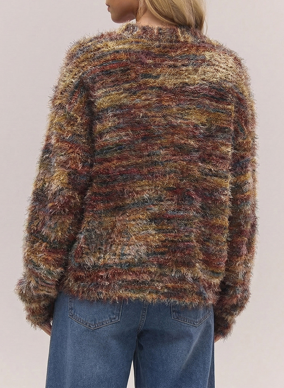 Oversized Textured Cardigan Spring Casual Y2k 90's Stripe Knit Airport Holiday Cardigan Fall Winter Evening Party Elegant Sweater Spring