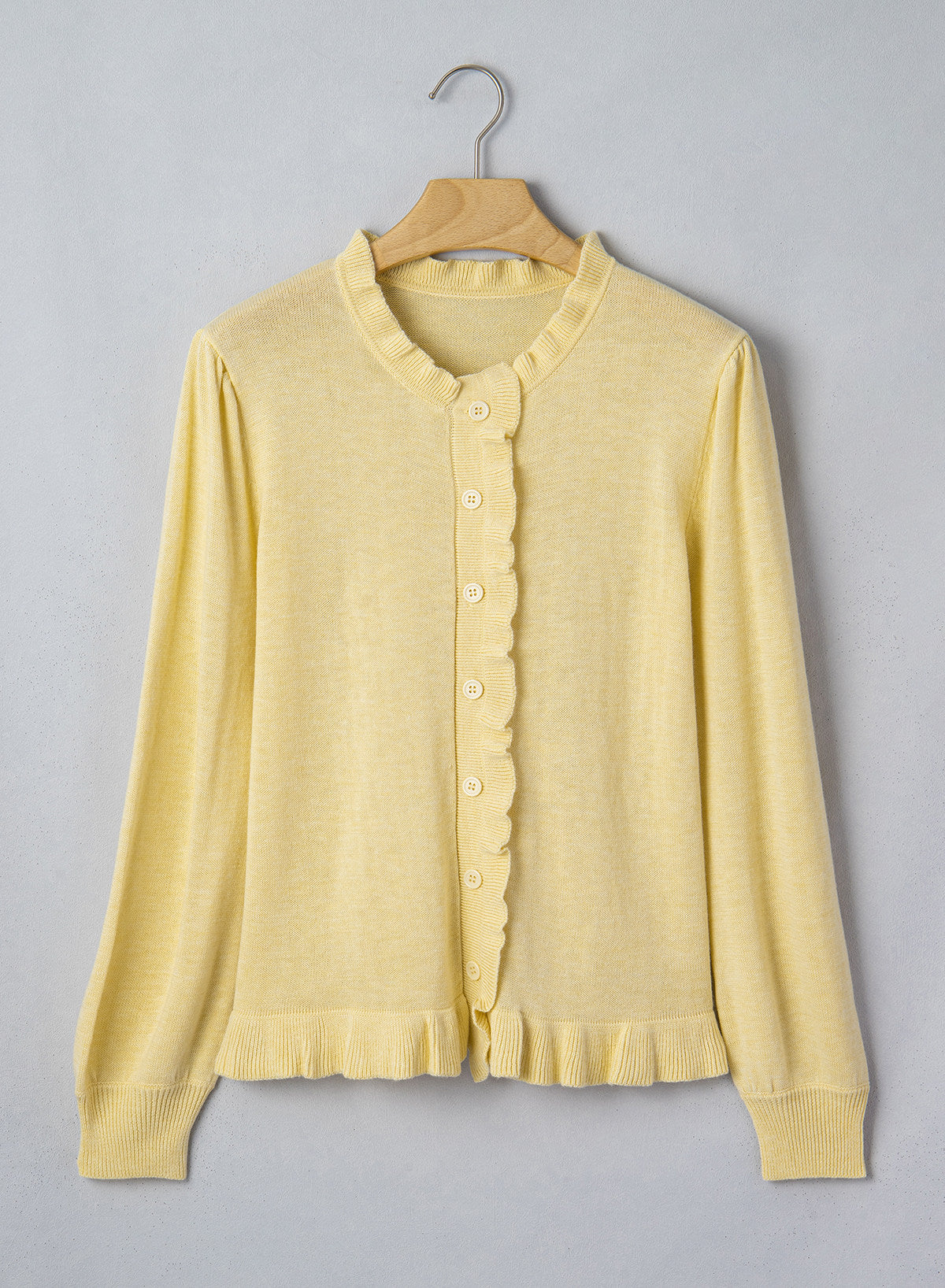 Solid color cardigan sweater