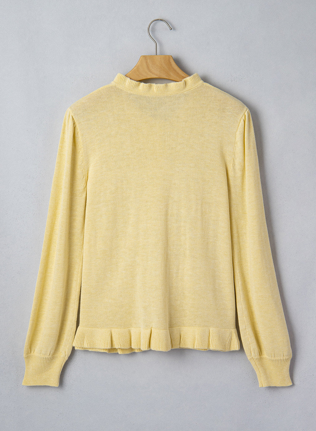 Solid color cardigan sweater