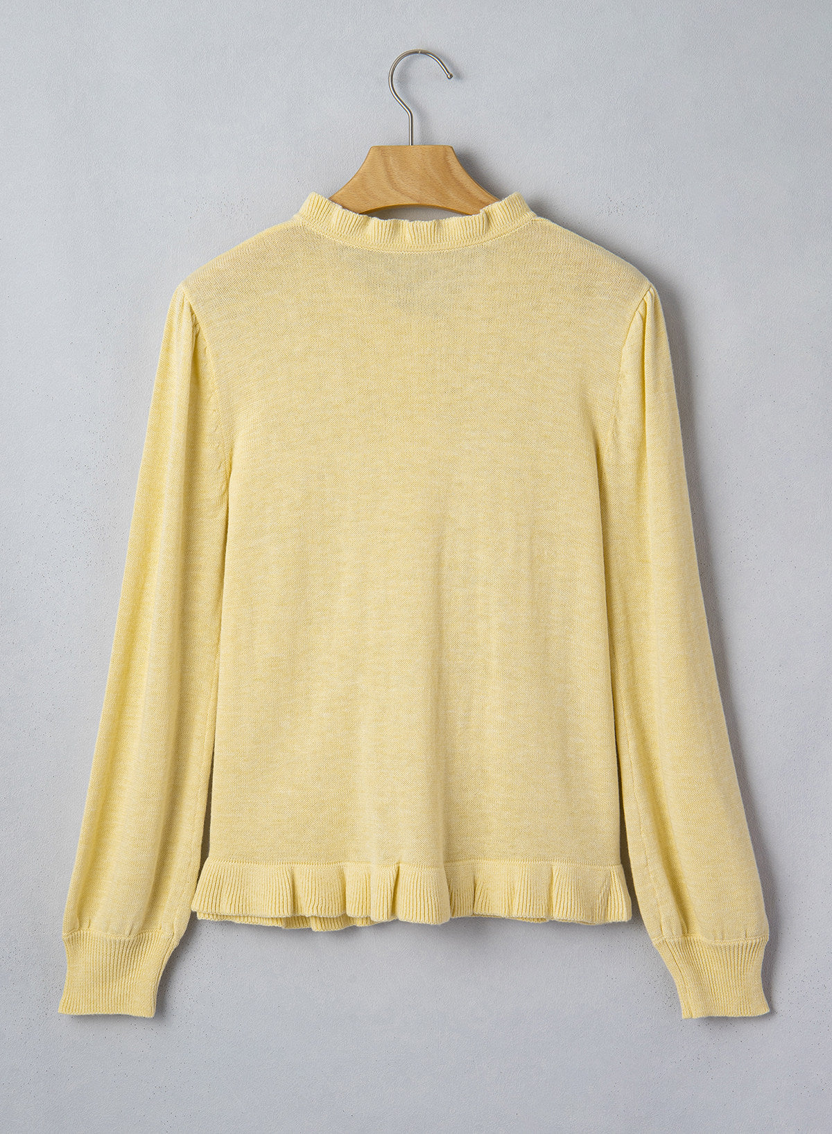Solid color cardigan sweater