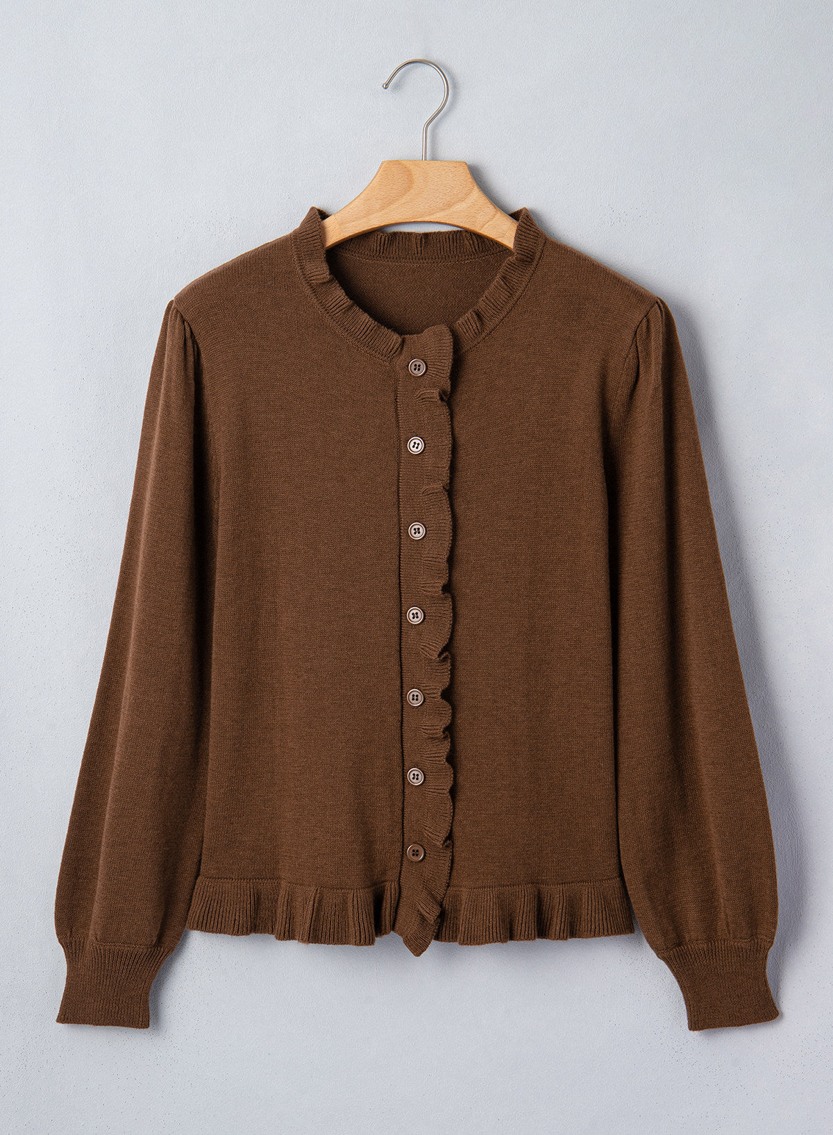 Solid color cardigan sweater