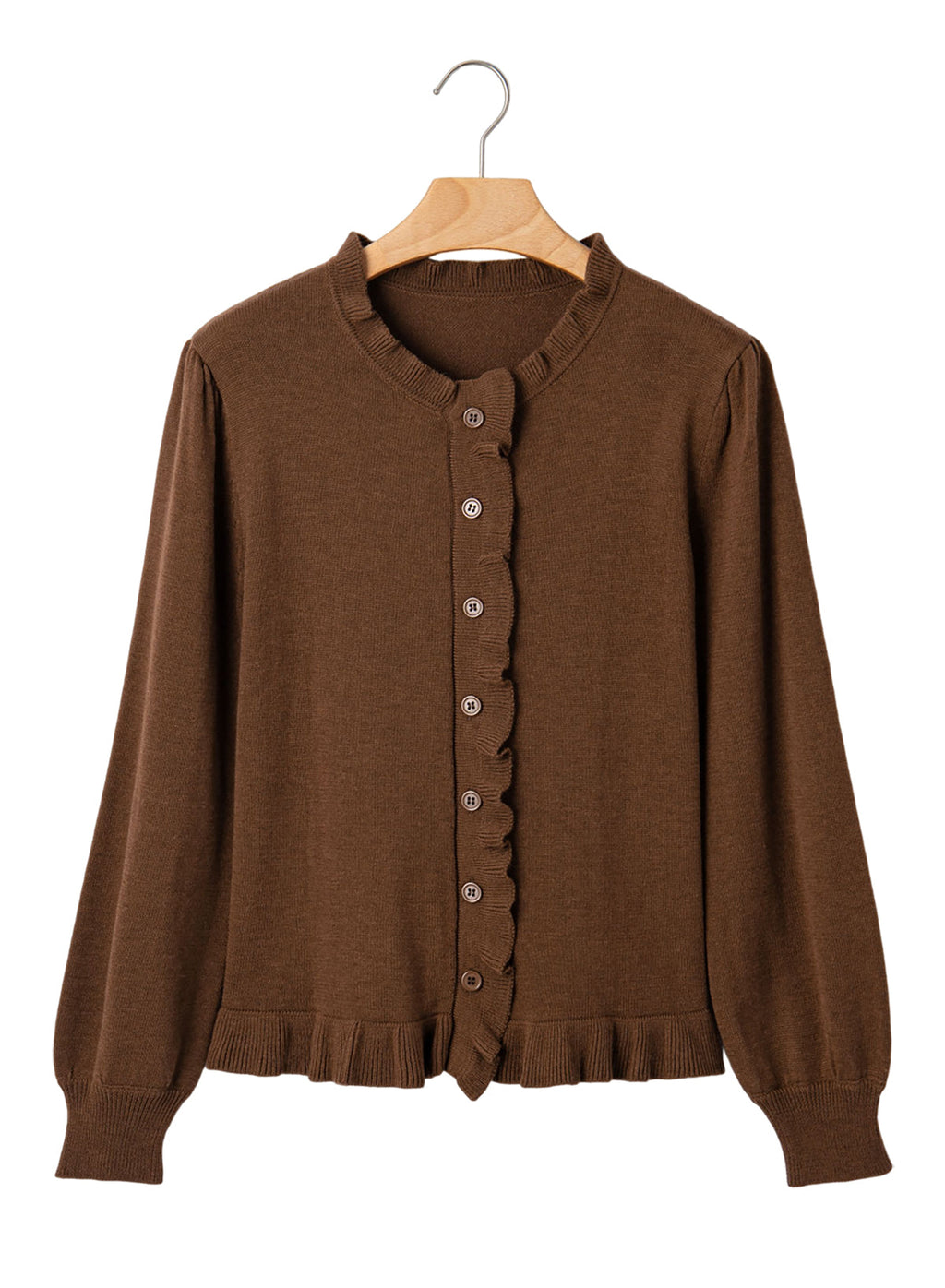 Solid color cardigan sweater
