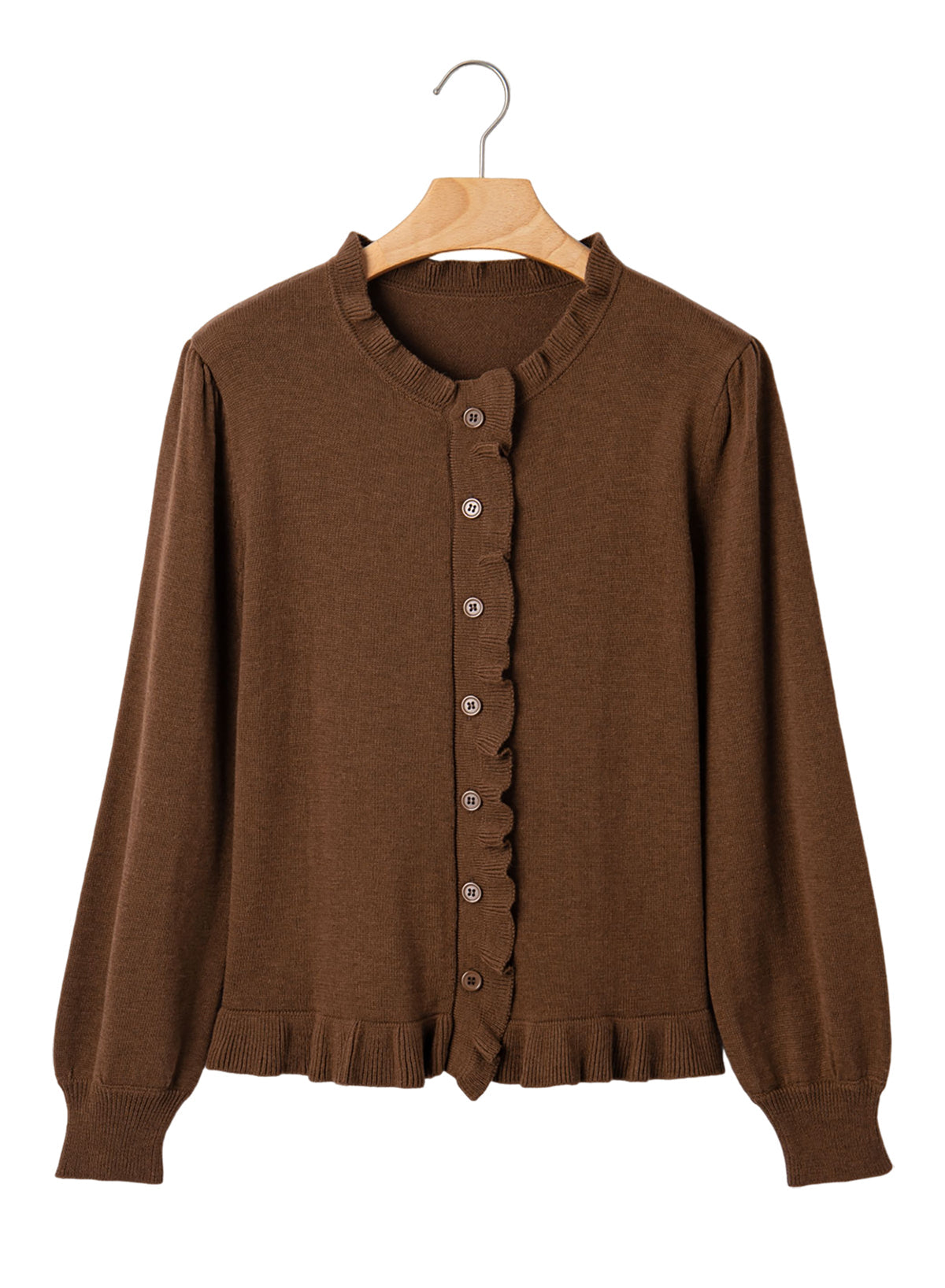Solid color cardigan sweater
