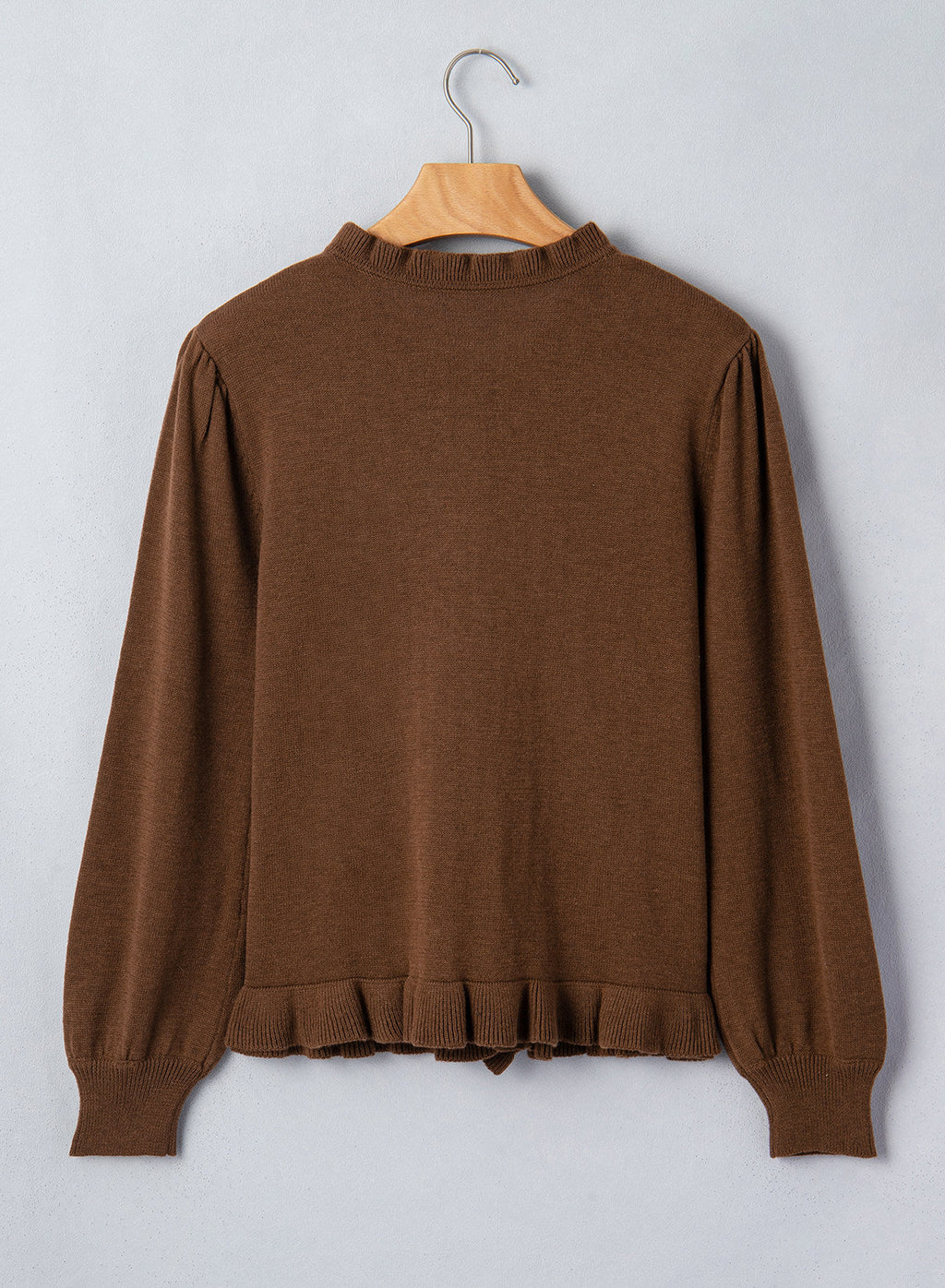 Solid color cardigan sweater