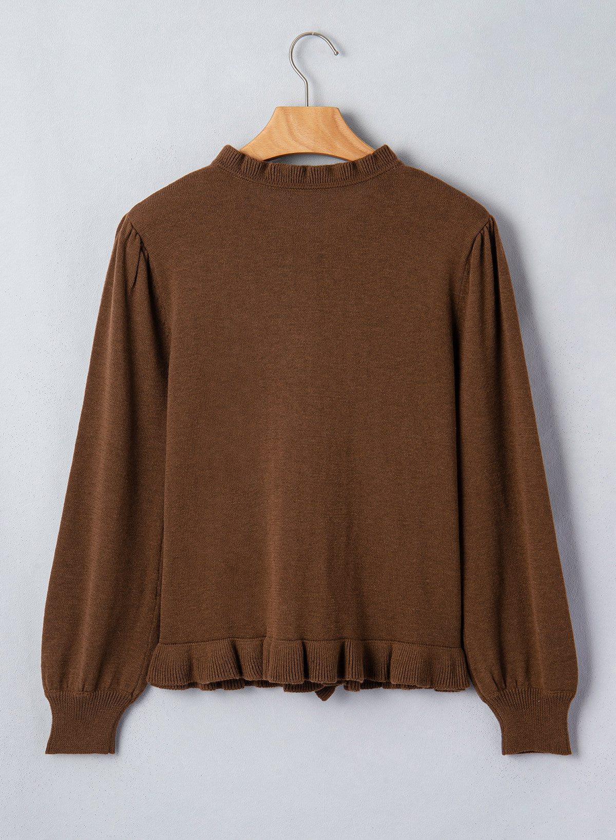 Solid color cardigan sweater