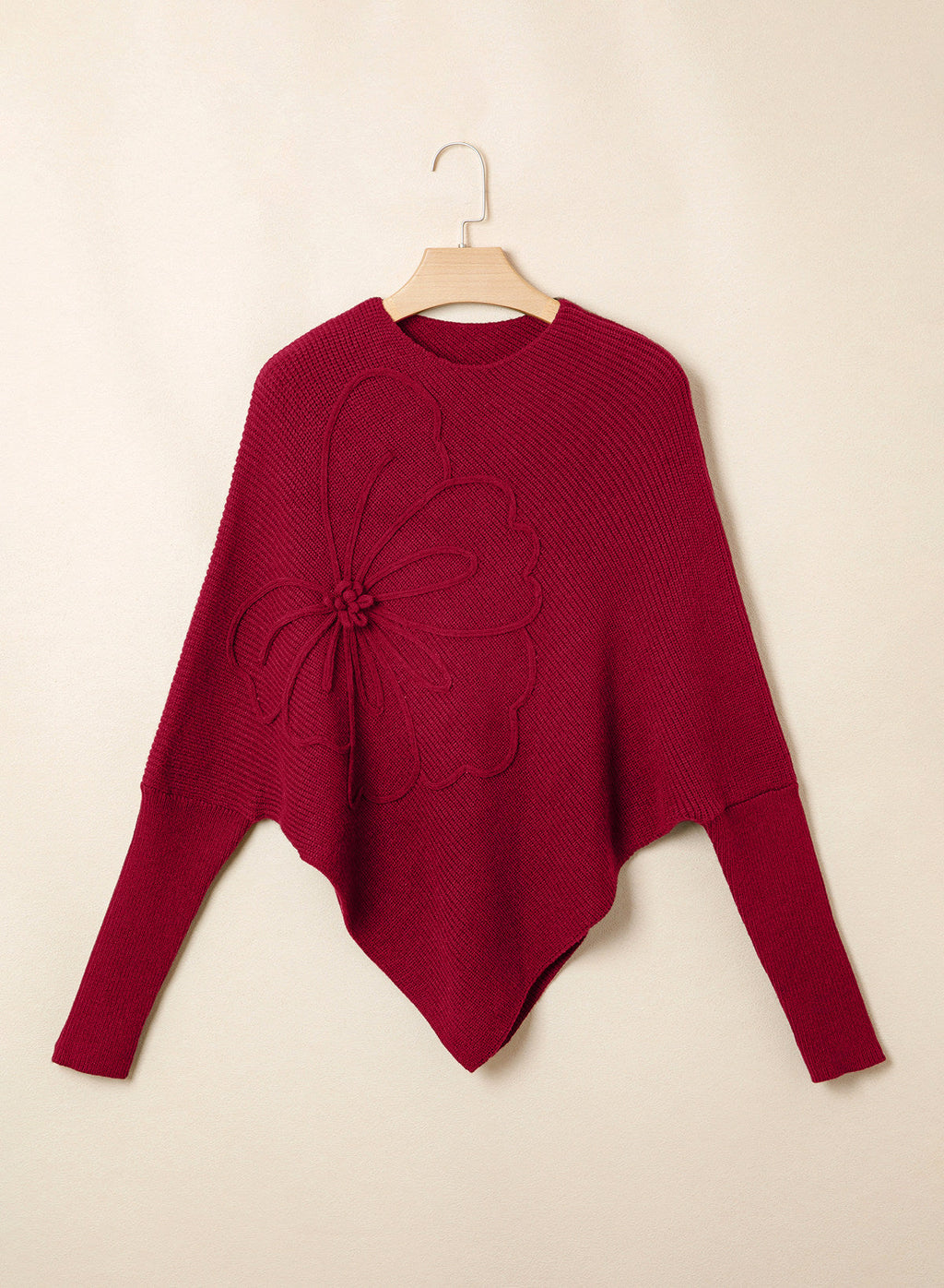 Women's Fall Sweaters Asymmetrical Poncho Knit Pullover Tops