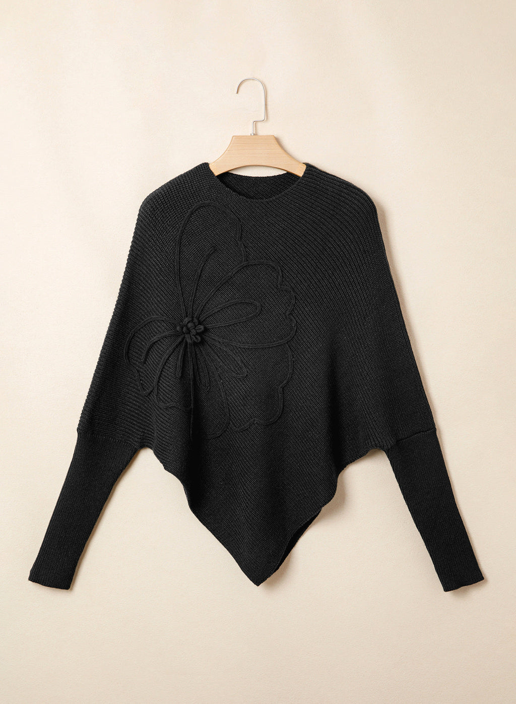 Women's Fall Sweaters Asymmetrical Poncho Knit Pullover Tops
