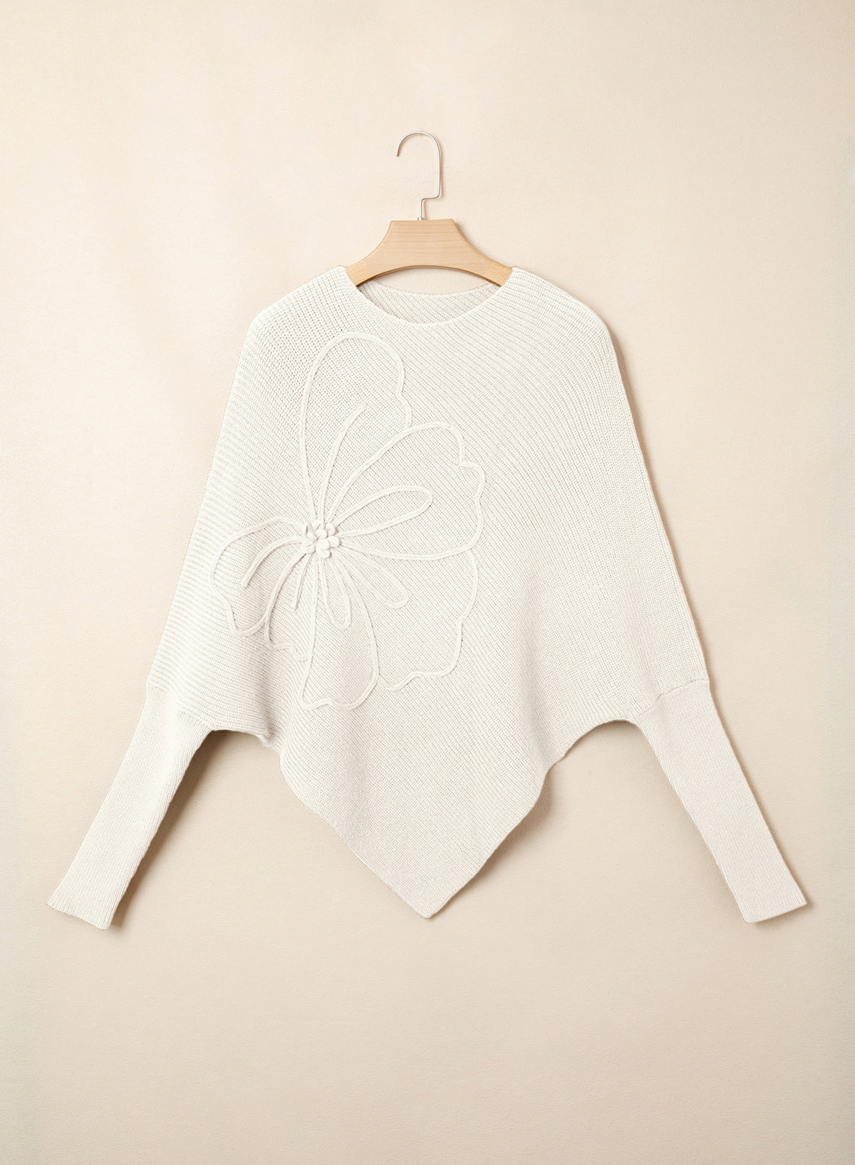 Women's Fall Sweaters Asymmetrical Poncho Knit Pullover Tops